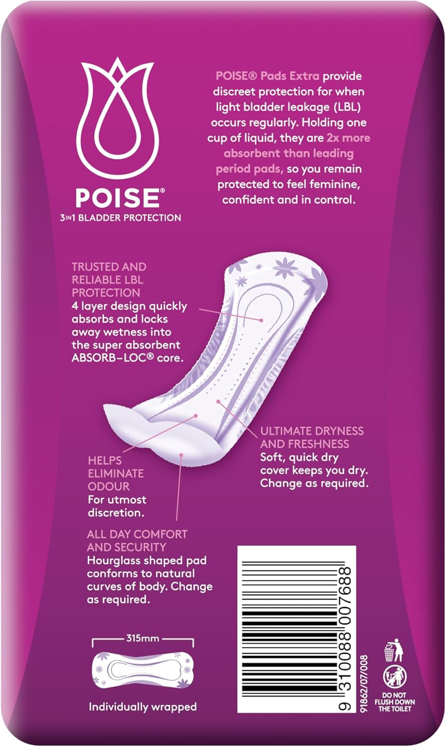 Poise Pads for Bladder Leaks Extra 12 Count