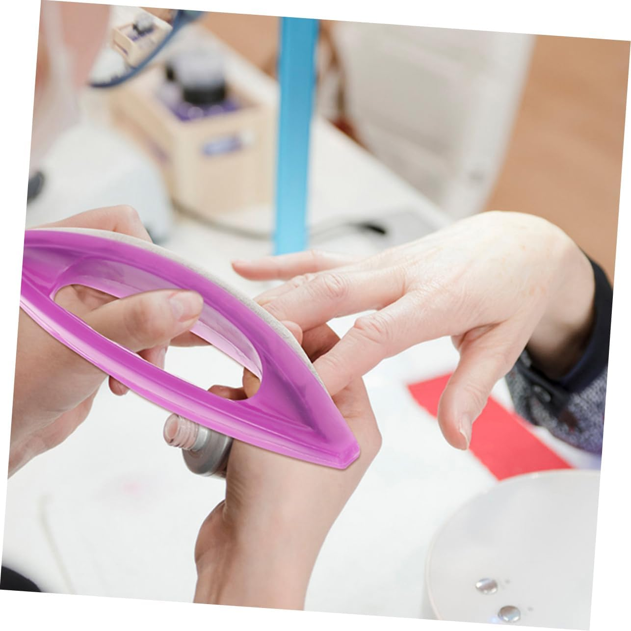 NULYLU 6Pcs Professional Nail Buffing Brush Sheepskin Polishing Wax for Manicure Pedicure image number 1