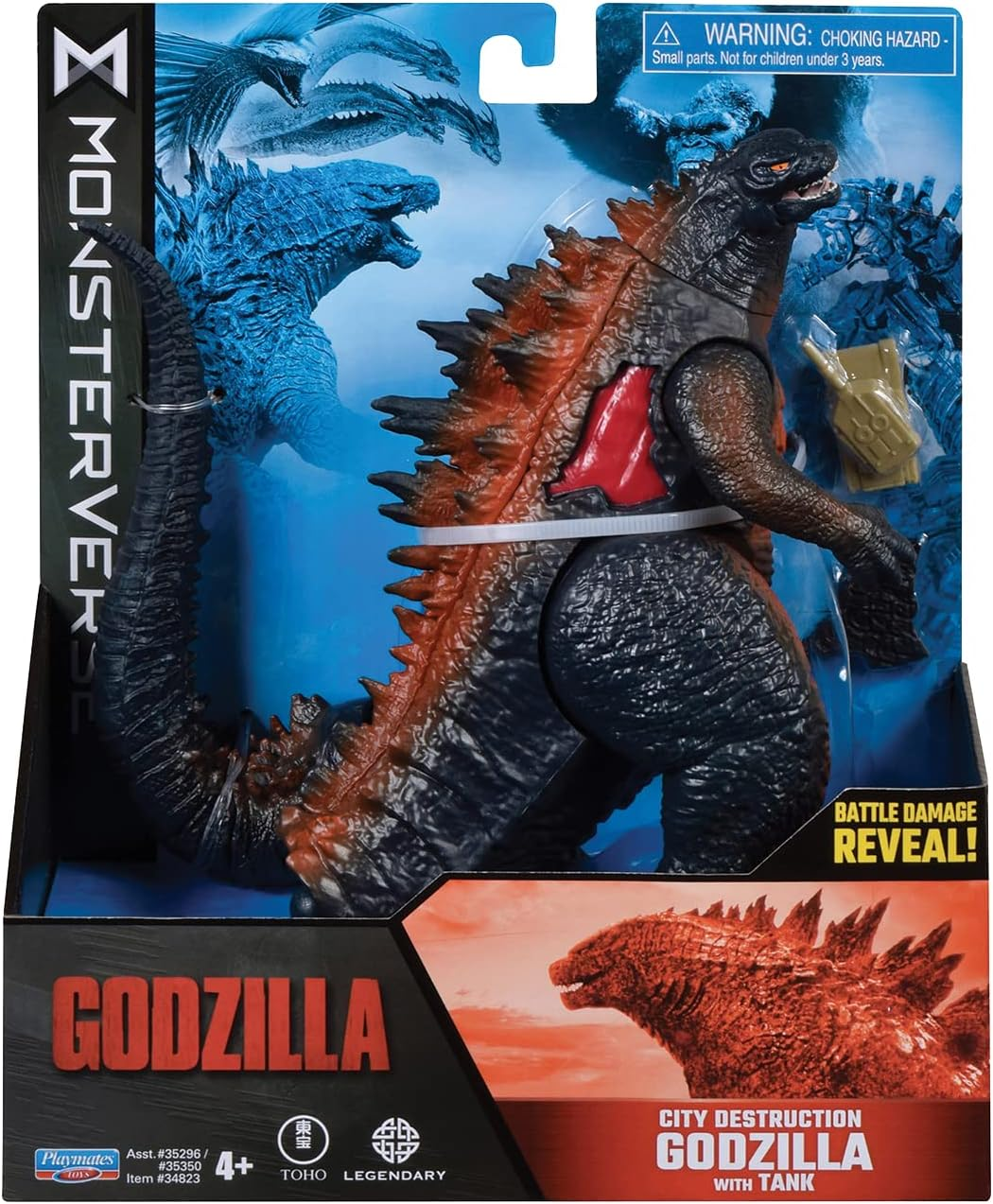 Monsterverse MN100000 6" City of Destruction Godzilla (2014) with Tank, Multi Colour image number 5