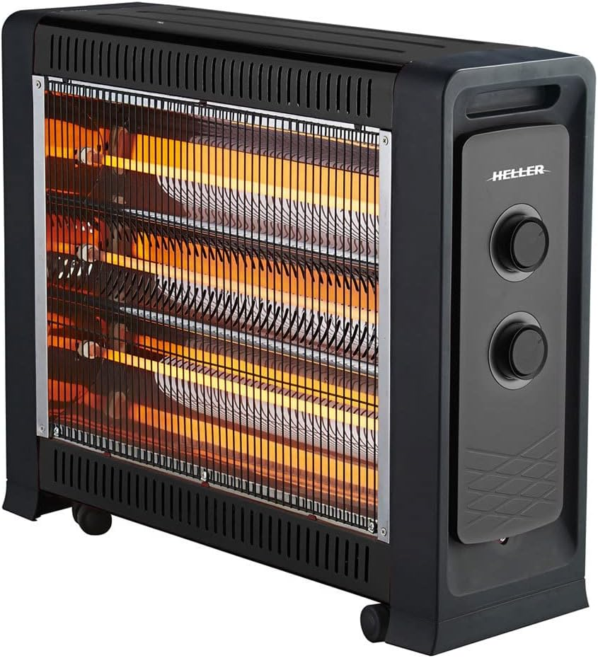 Heller 2400W Quartz Radiant Heater Fan Assisted Portable Electric Panel Heating