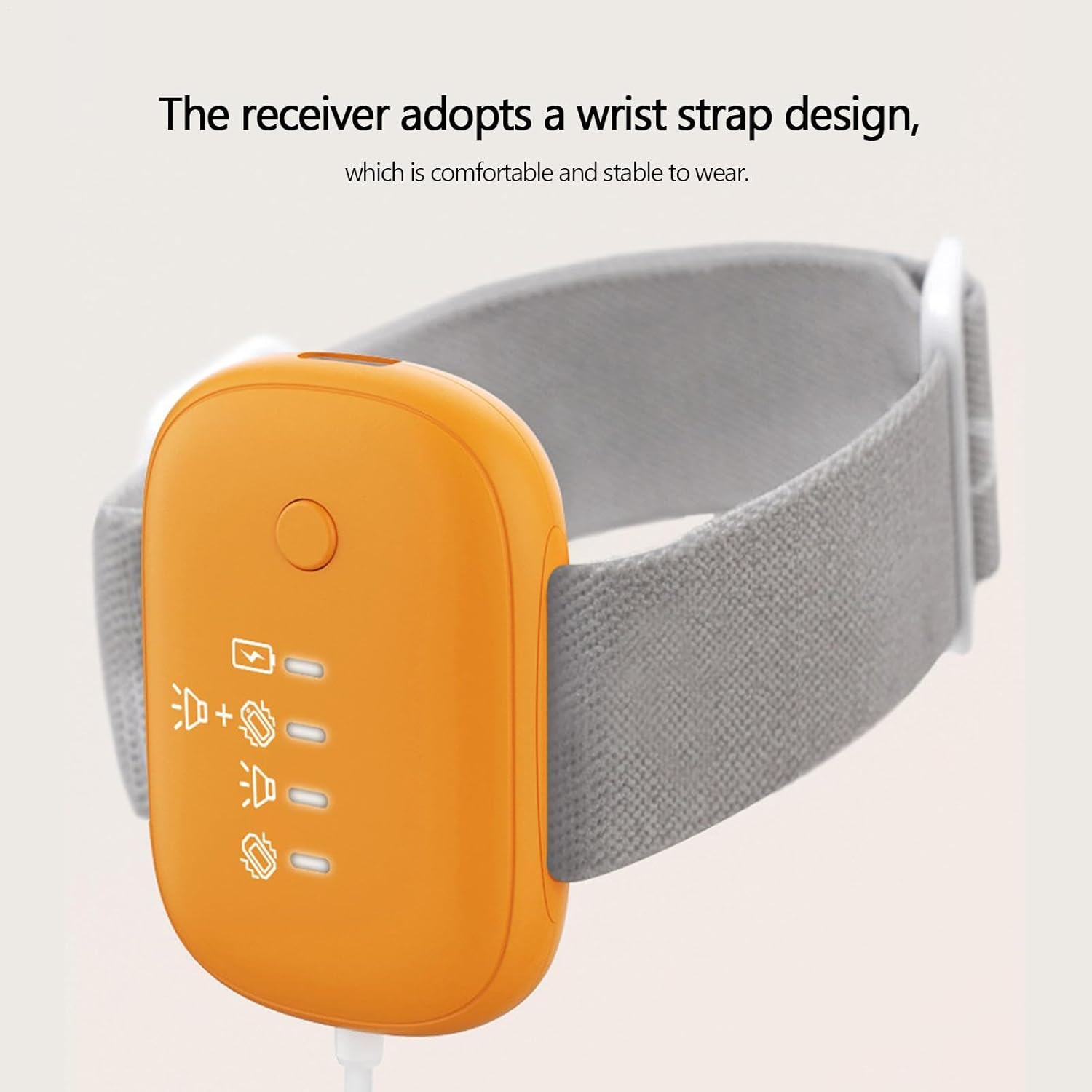 Night Potty Alarm - Bedwetting Device, USB Rechargeable | 3 Mode Sound and Vibrating Alert, Safe Help for Girls, Boys, , Seniors, Night Use - Orange Magnetic Style image number 5