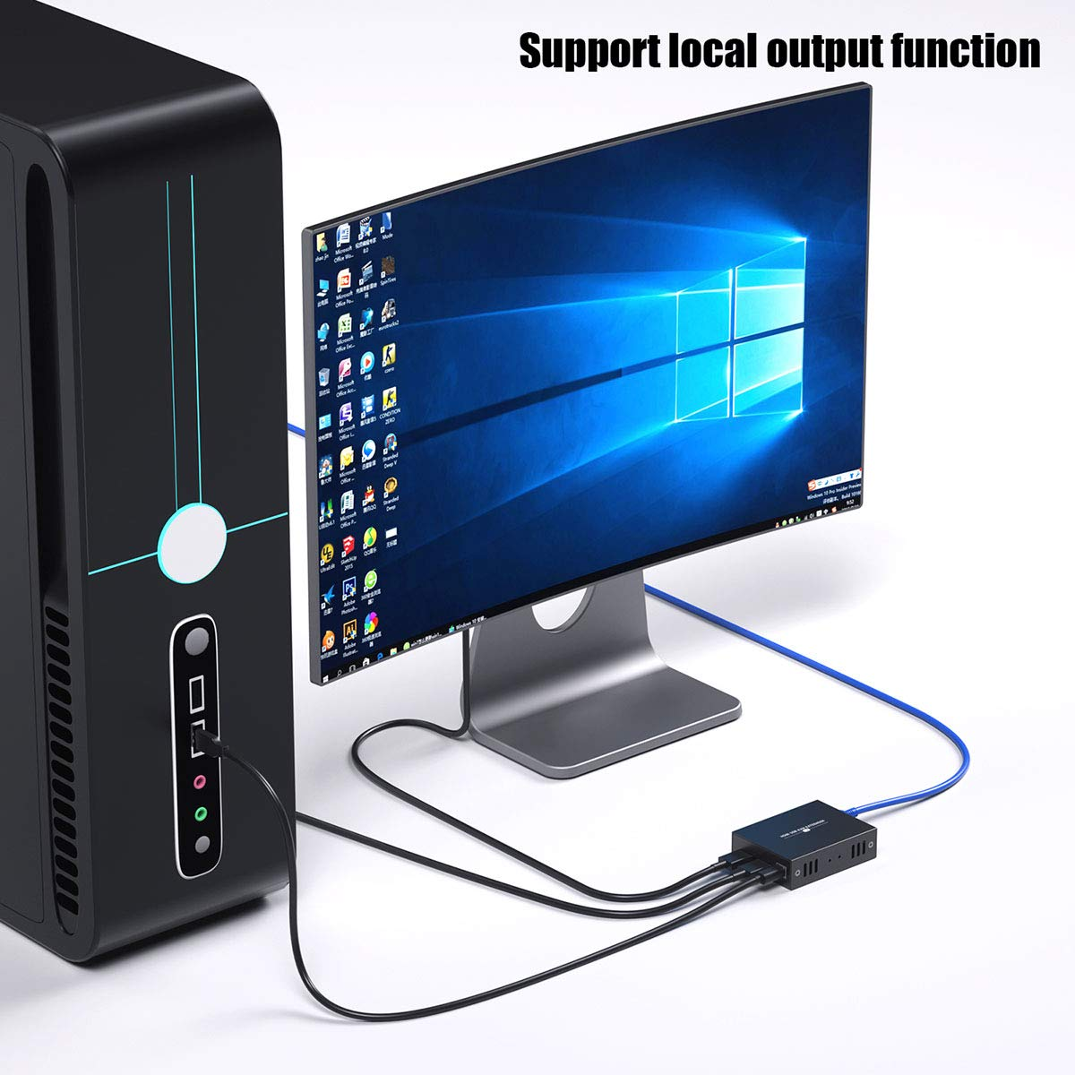 PWAYTEK HDMI KVM USB Extender 1080P over Cat5E/6 Ethernet Cable 50M (164Ft) for Mouse and Keyboard Control Remote Signals image number 2