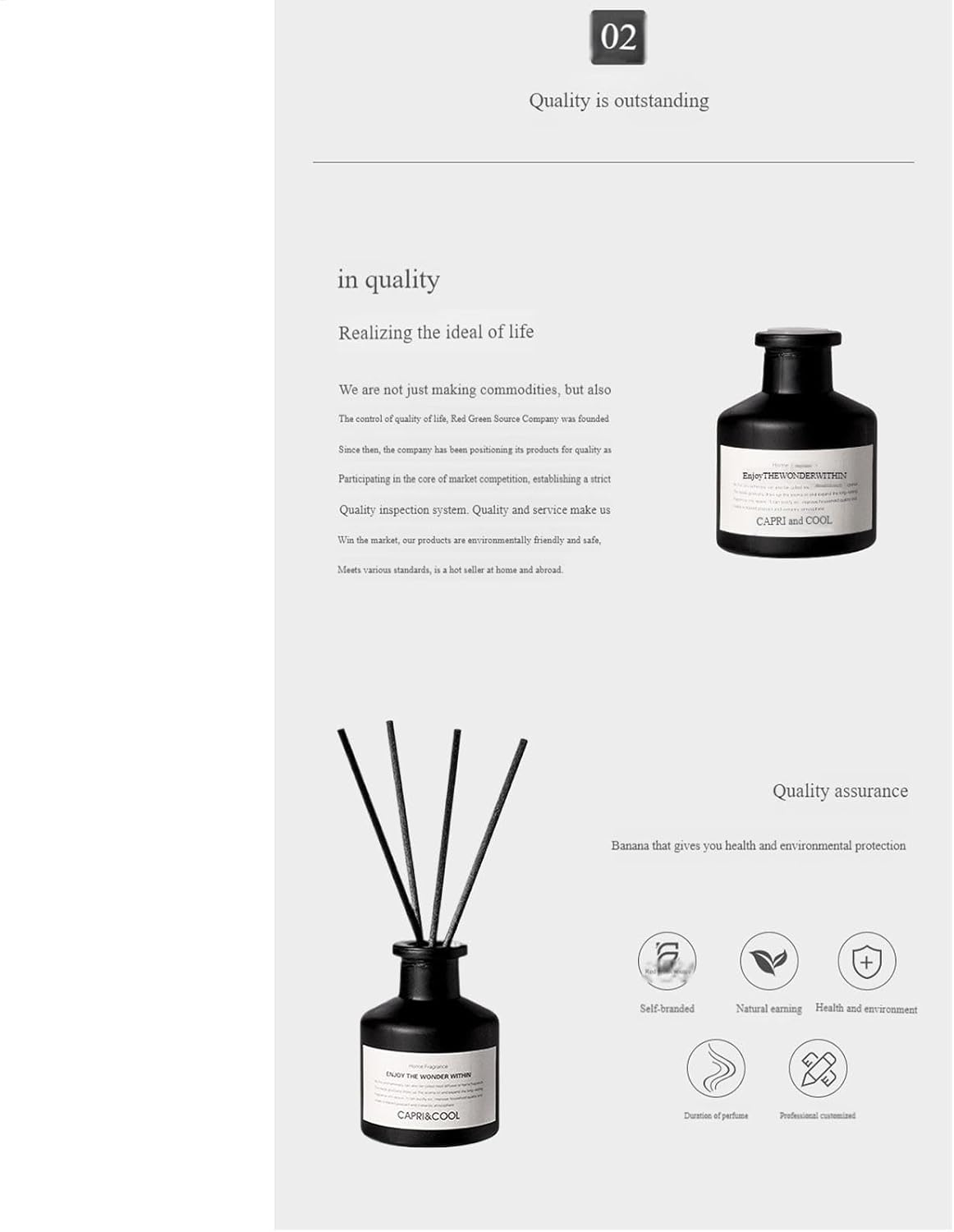 Keyubria Bathroom Scent Sticks - 50Ml Aromatherapy Diffuser Set,Long-Lasting Home Fragrance Diffuser, Natural Oil Fragrance Diffuser with 4 Sticks for Christmas Room Decor image number 2