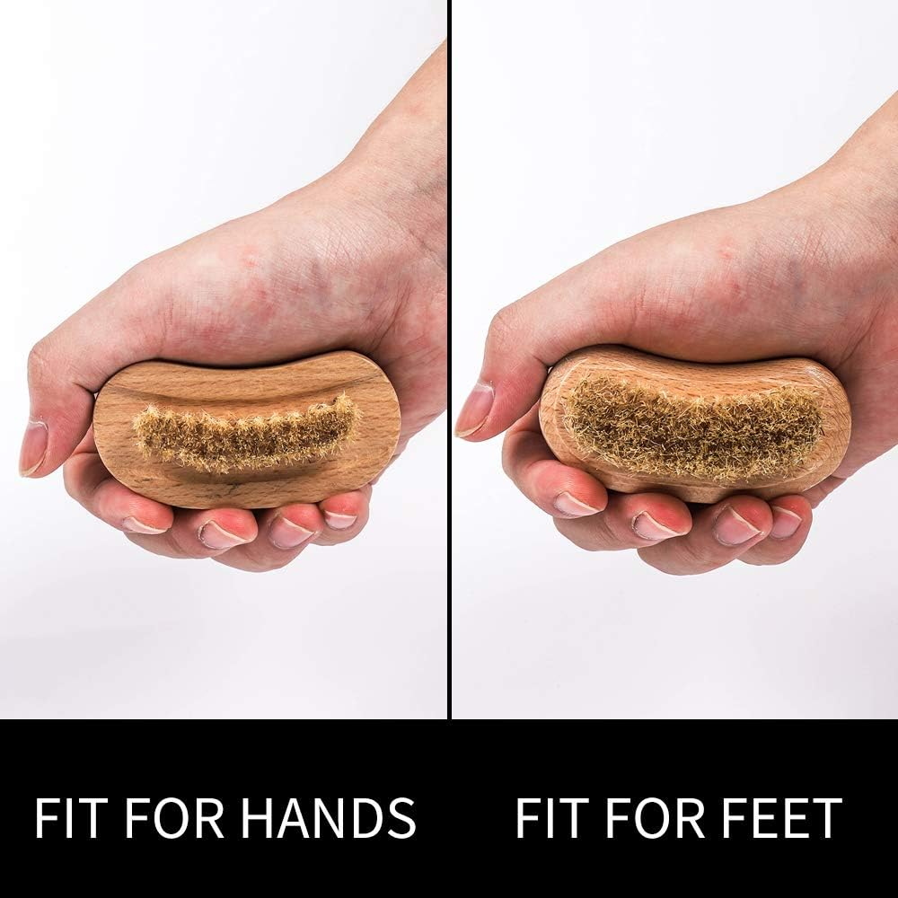 SOUTH FIN Natural Bristle Nail Brush with Beechwood Handle for Manicure and Pedicure Clean and Remove Calluses image number 1