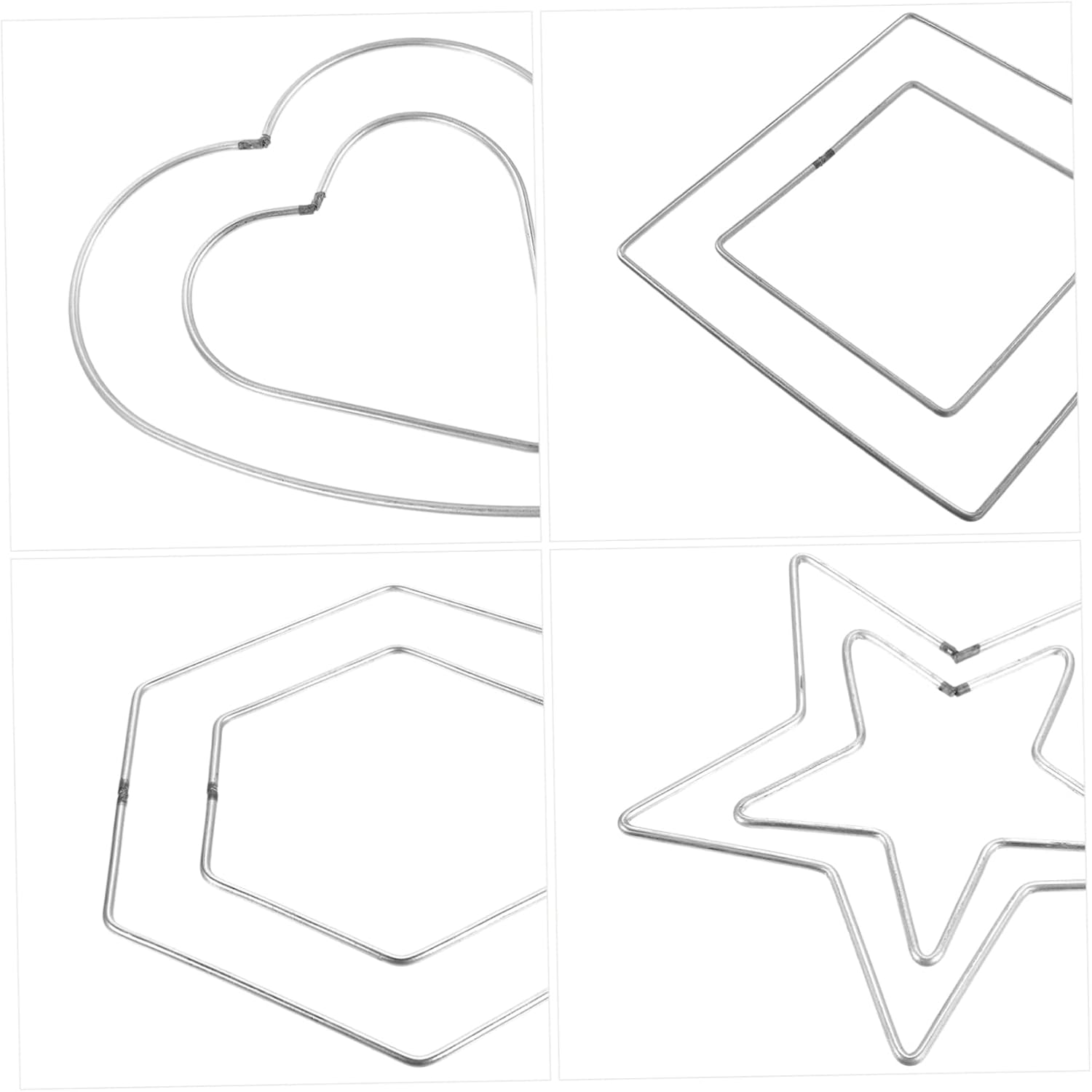 Luxshiny 8Pcs Metal Craft DIY Rings Dream Catcher Circles Wreath Making Frames for Home Decor Sturdy Macrame Rings for Unique Crafts for DIY Enthusiasts Decoration Projects image number 2