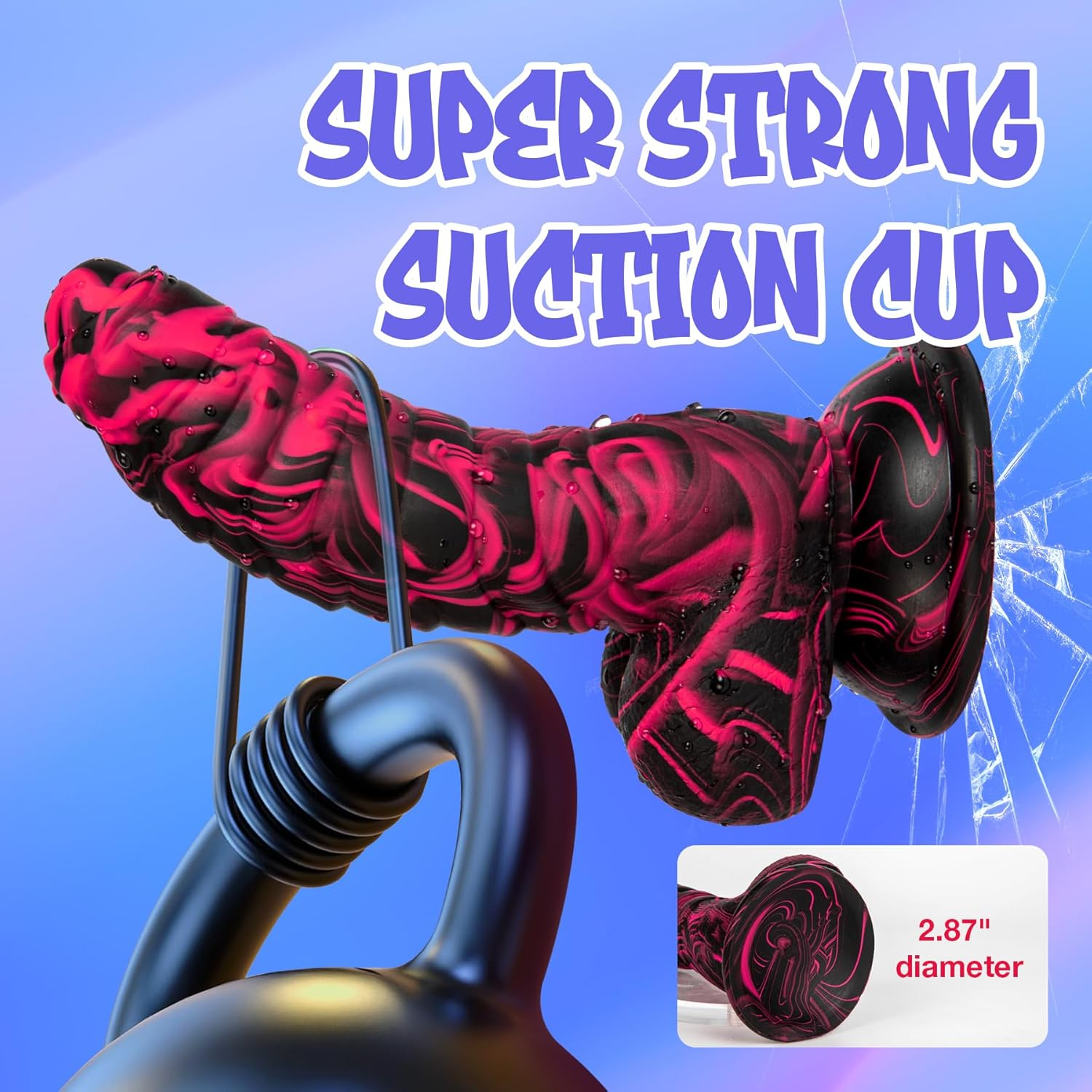 Realistic Dildo Neat and Unique, 7.16 Inch Colorful Dildo with Strong Suction Cup for Hands-Free Play Adult Sex Toys for Women Men and Couples image number 4