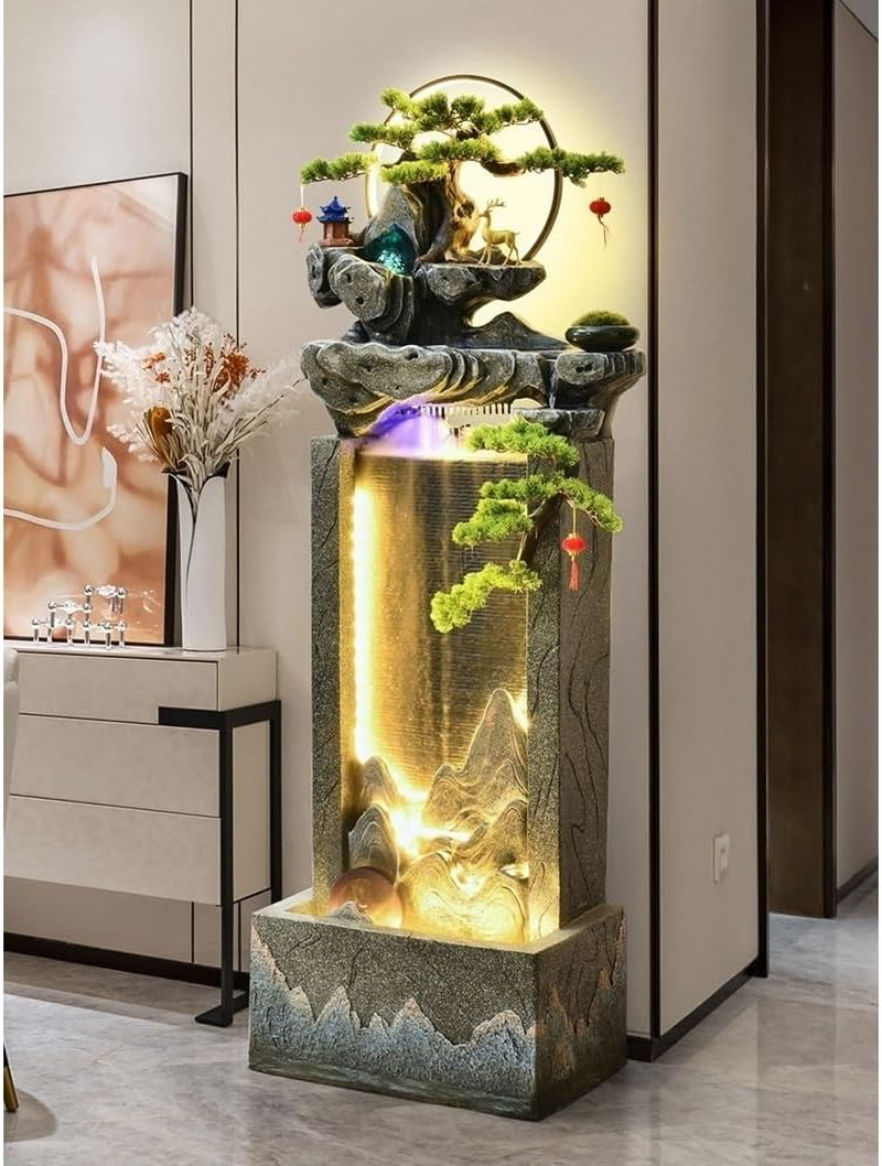 Outdoor Fountain Circulating Water Feature Floor Fountain Fortune-Attracting Feng Shui Ornaments Living Room Home Accessories image number 2