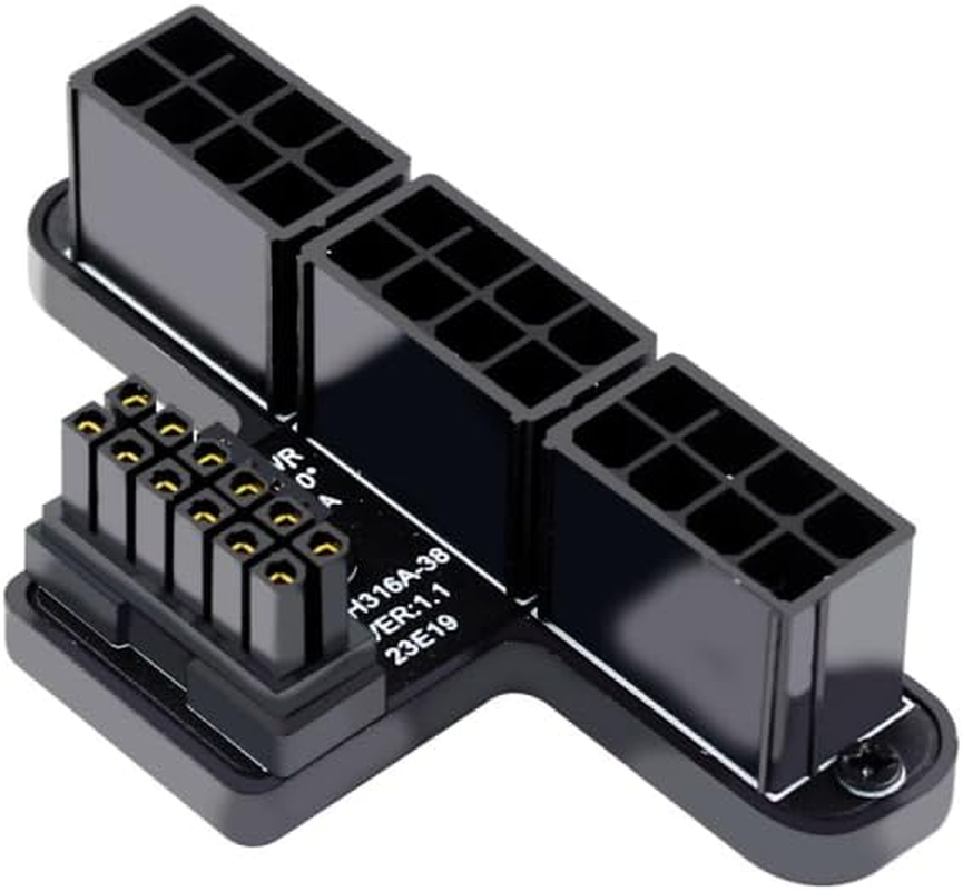 CY Adapter 12VHPWR ATX3.0 PCI-E 5.0 Power Modular to Three ATX 8P Adapter for 4080 5090TI 16Pin 12+4P Graphics Card (Down Angled 90 Degree)