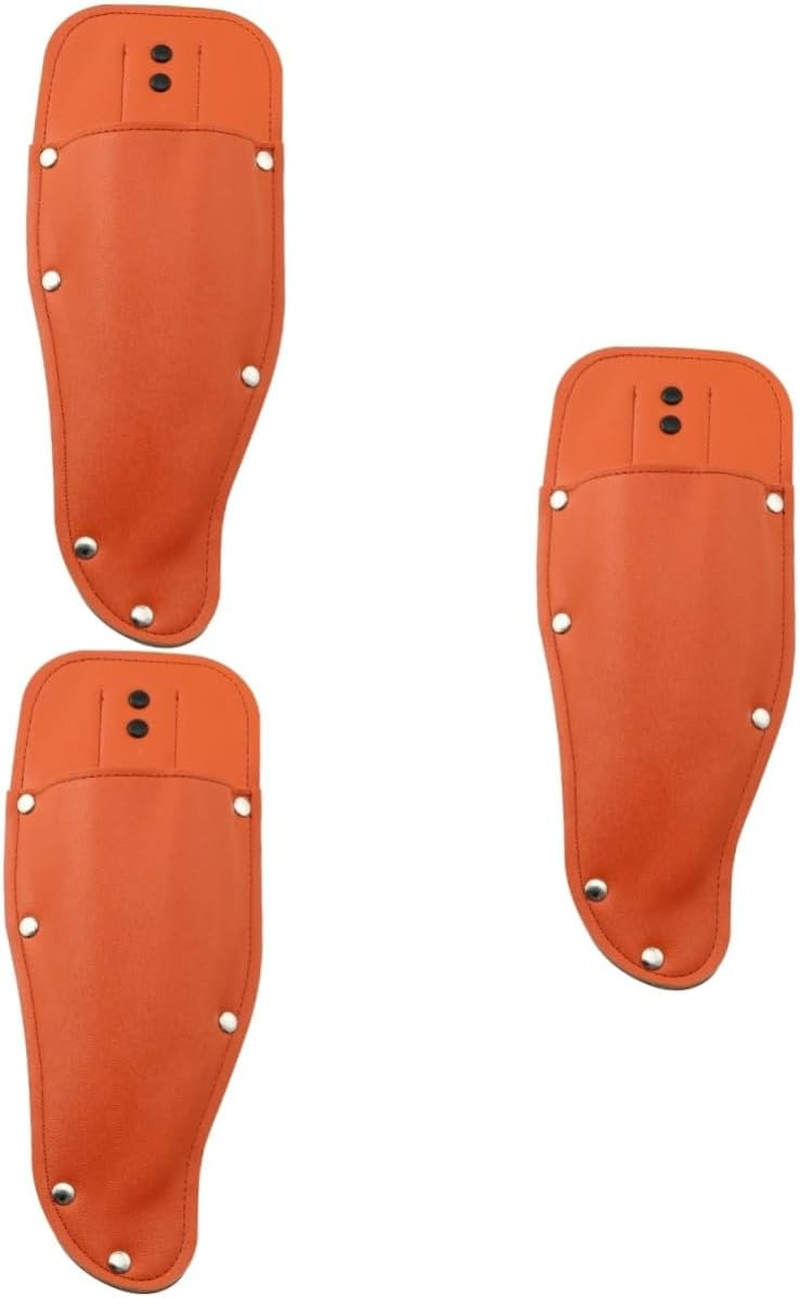 CAXUSD 3Pcs Gardening Scissor Case Pliers Holder Protective Sheath Leather Mount Scissor Cover Stylish Reliable image number 2