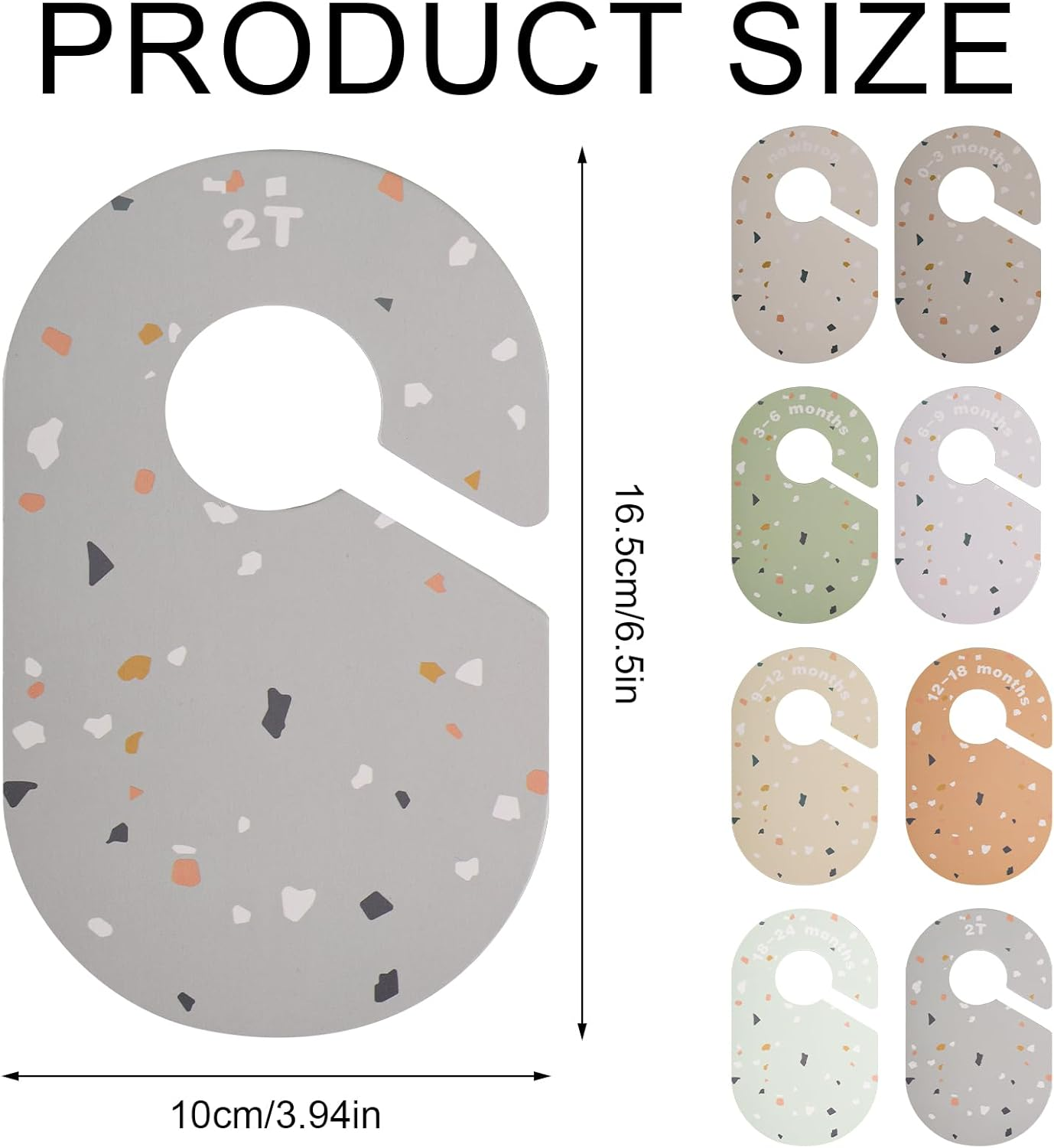 8Pcs Baby Wardrobe Dividers, Nursery Hanger Dividers Baby Shower Nursery Gift Set Baby Size Clothes Organizer Dividers Nursery Closet Dividers for Expecting Mothers image number 6