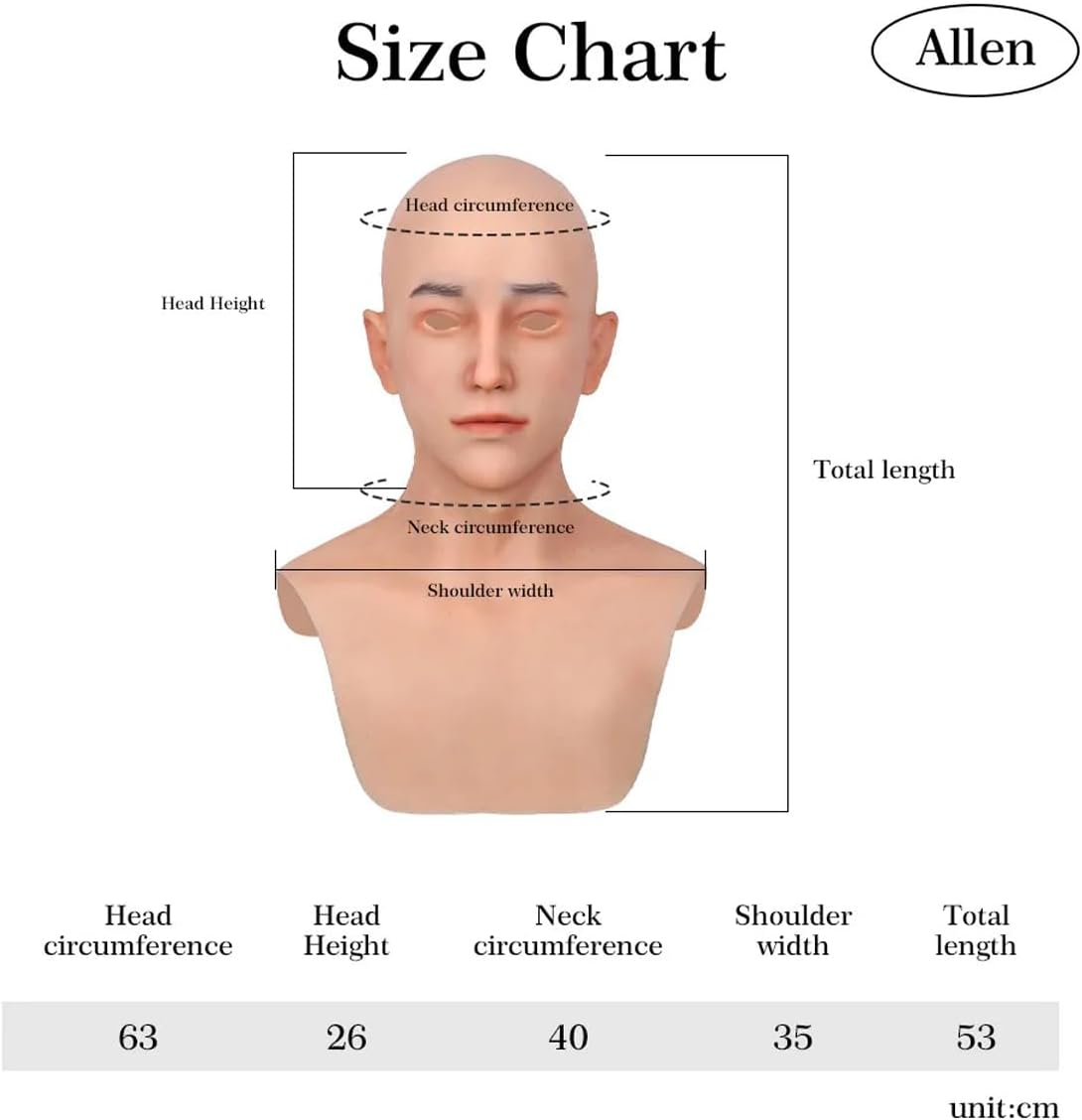 Crossdresser Young Men Mask Headwear Realistic Silicone Full Head Masks Halloween Cosplay Party Handsome Man Face - 02 image number 2