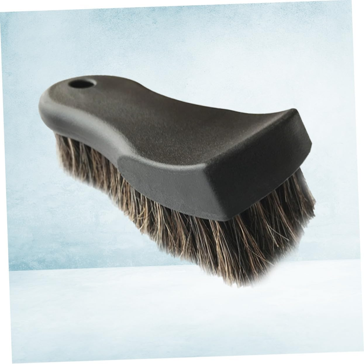 BUGUUYO Car Roof Cleaner Horse Hair Brush for Automotive Interior and Exterior Versatile Leather Seat Dusting and Tough Stain Removal Ergonomic Handle Portable Mane Cleaning Tool for Car