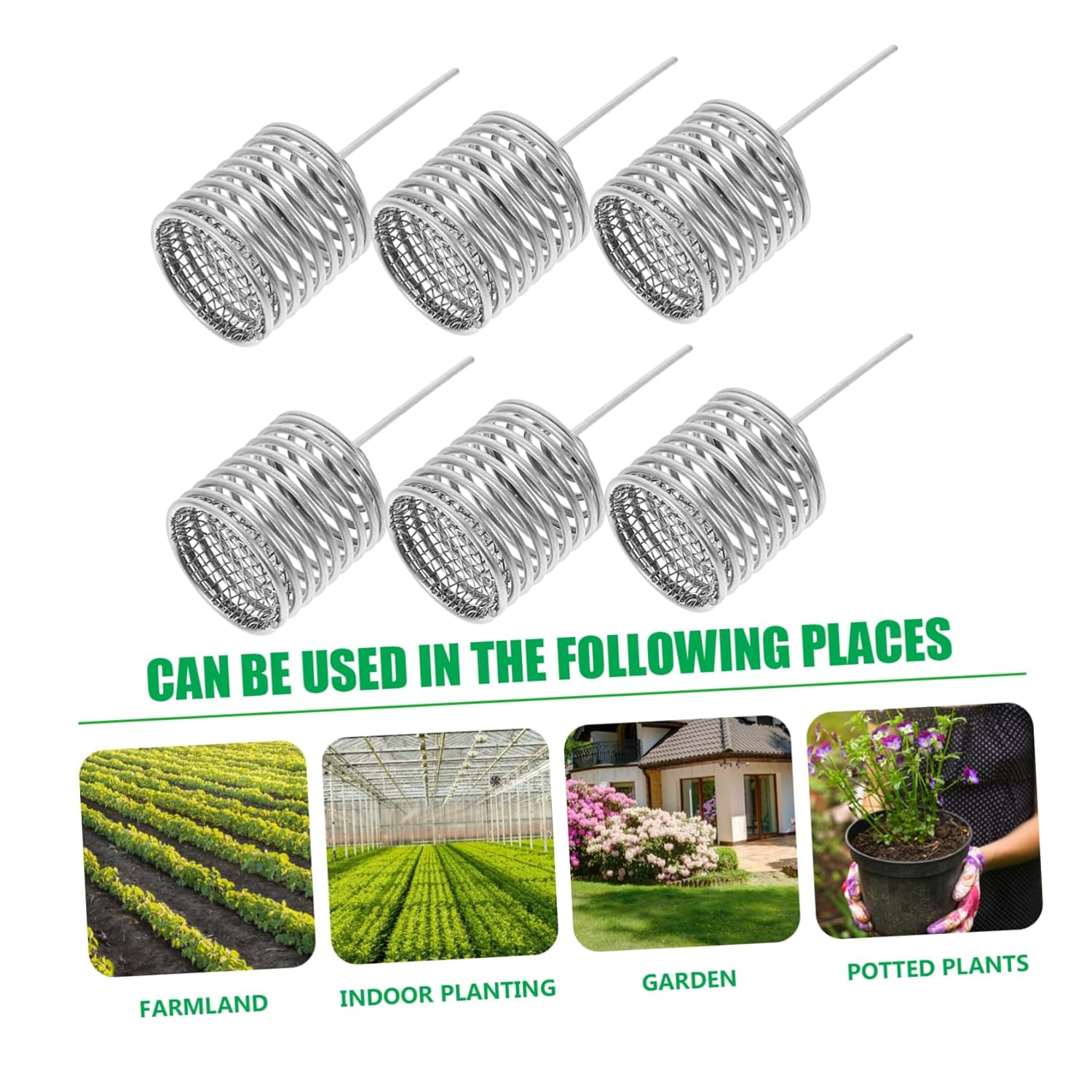 VANZACK 6Pcs Stainless Steel Bonsai Fertilizer Box Fertilizer Mesh Baskets for Indoor Plants image number 5