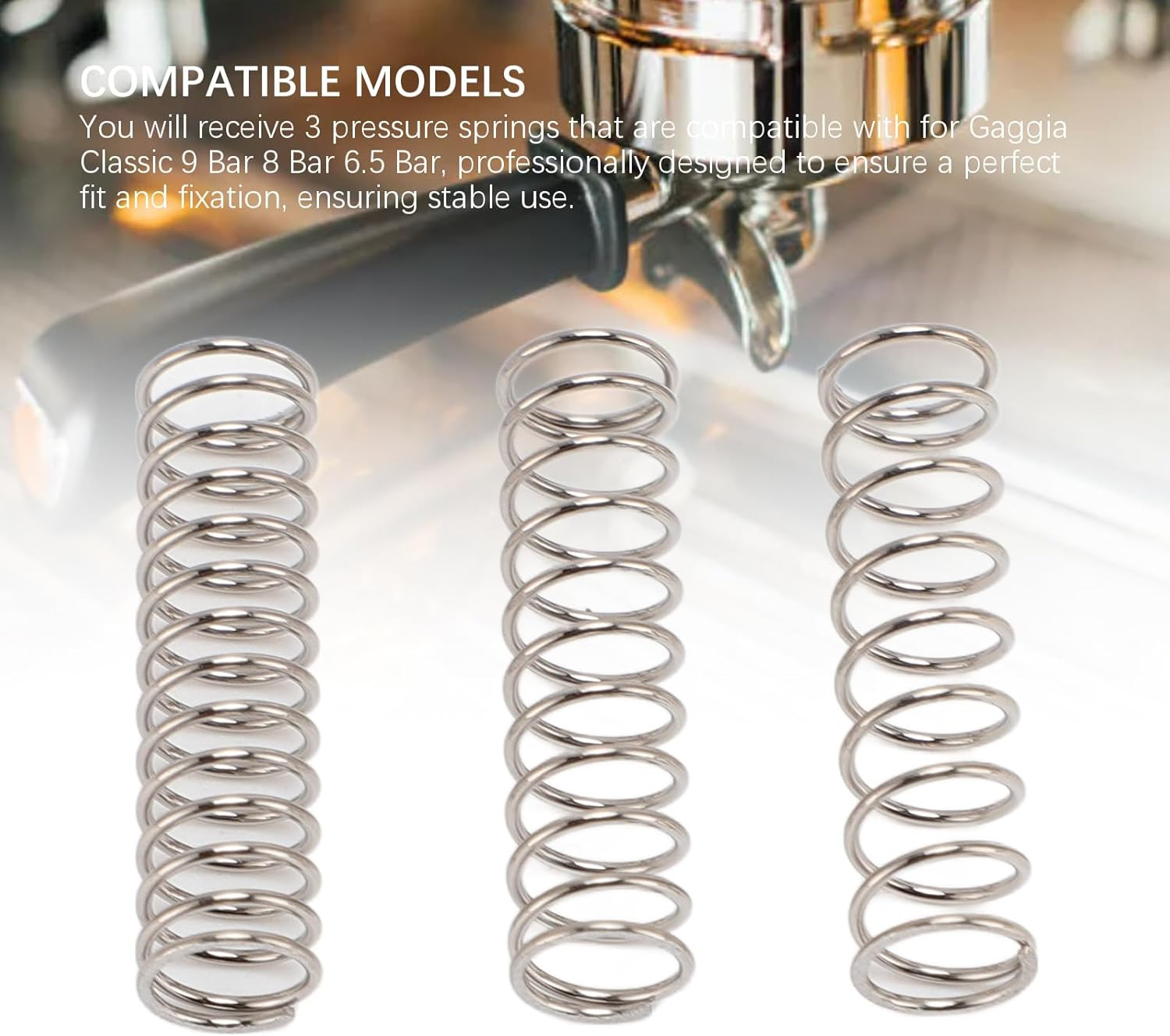 9 Bar 8 Bar 6.5 Bar OPV Spring Modification for Espresso Machines Coffee Maker, Compatible with Gaggia Classic, OPV Mod Springs Parts Replacement Accessories, 3Pack image number 6