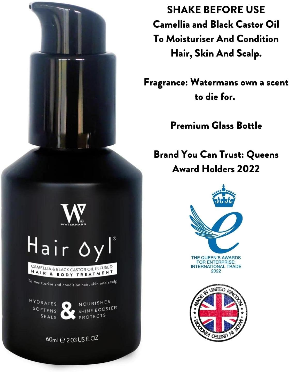 Watermans Hair Oyl Hair & Body Treatment 60Ml image number 3