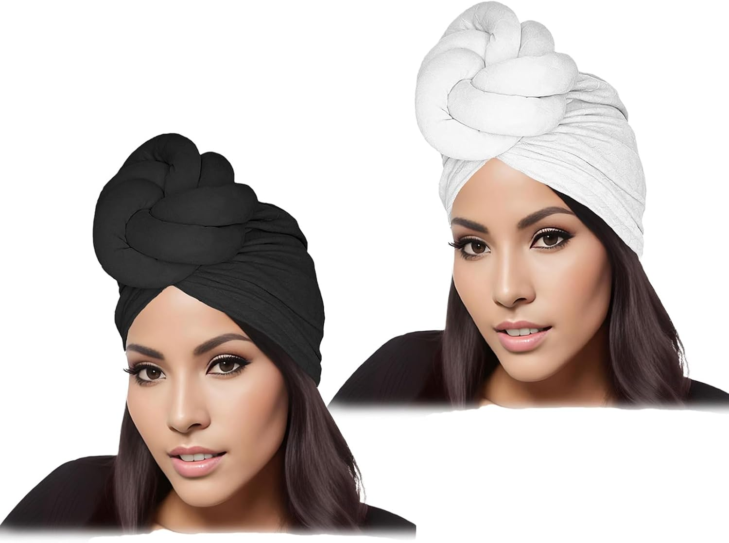 LVBGQVL Women Turbans and Head Wraps, Women African Turban Flower Knot Pre-Tied Bonnet Beanie Cap Headwrap