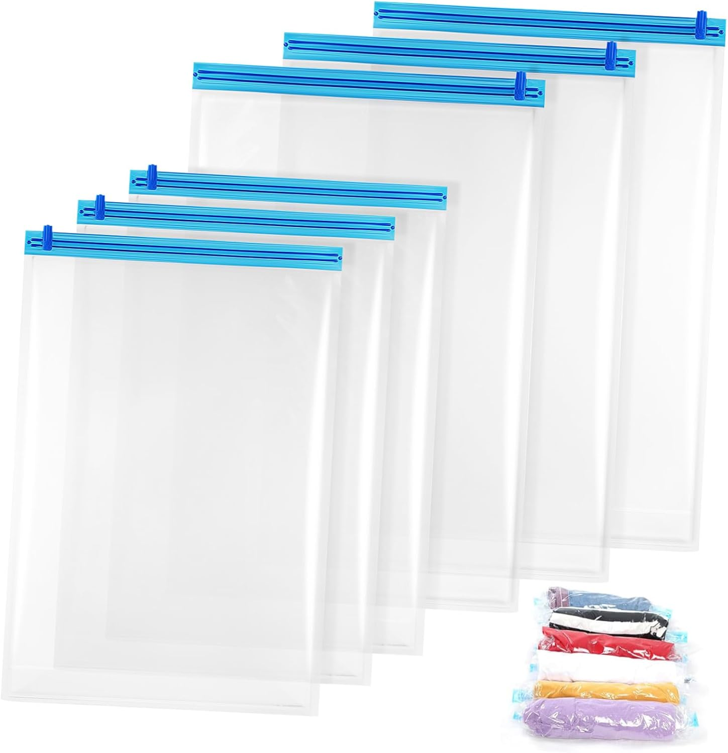 ANDRESLAD 12Pcs Vacuum Travel Bags Compression Packing Bags up Compression for Travel Storage Space Saver for Clothes image number 3