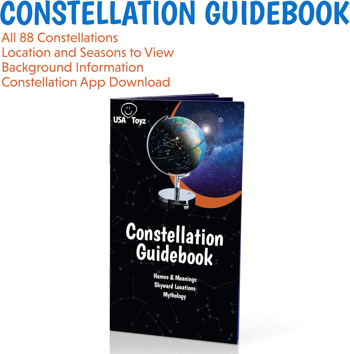 3-In-1 Illuminated World Globe - Nightlight and Constellation Globe for Kids with World Map Interactive App and Illustrated Constellation Map image number 6