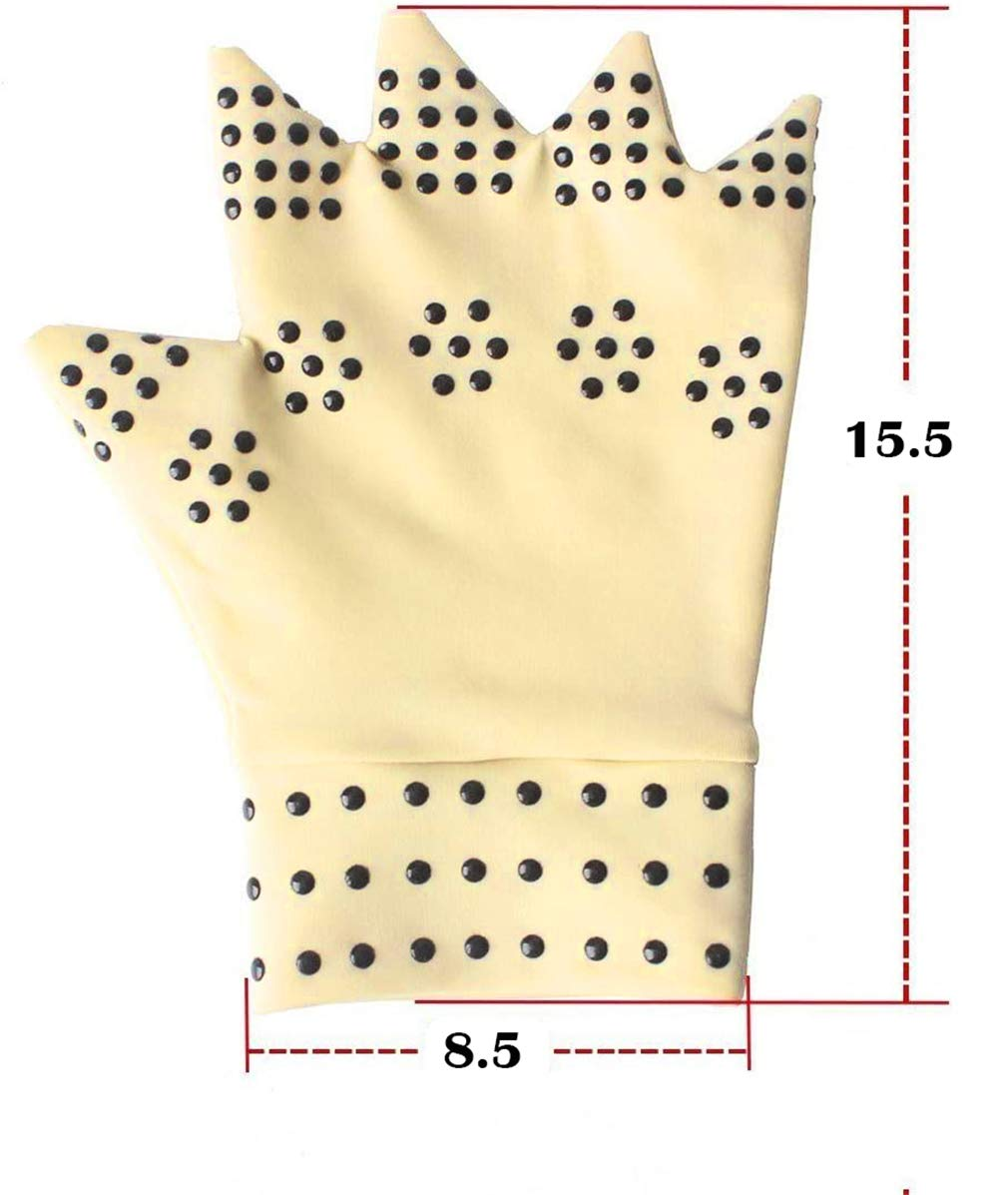 Fingerless Arthritis Gloves, 1 Pair Breathable & Moisture Wicking Compression Gloves Magnetic Arthritis Therapy Gloves, for Relieve Hand Pressure, Joint Swell Pain, Computer Typing and Daily Work image number 1