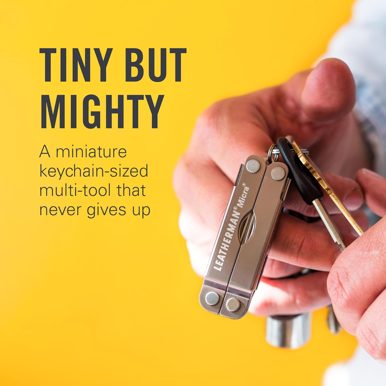 Leatherman Micra 10-In-1 Keychain Multitool with Spring-Action Pocket Scissors, Knife, Tweezers, Screwdrivers - 2.5" Compact EDC Tool - Cherry - Ideal for Personal Care & Utility Tasks - Navy image number 2