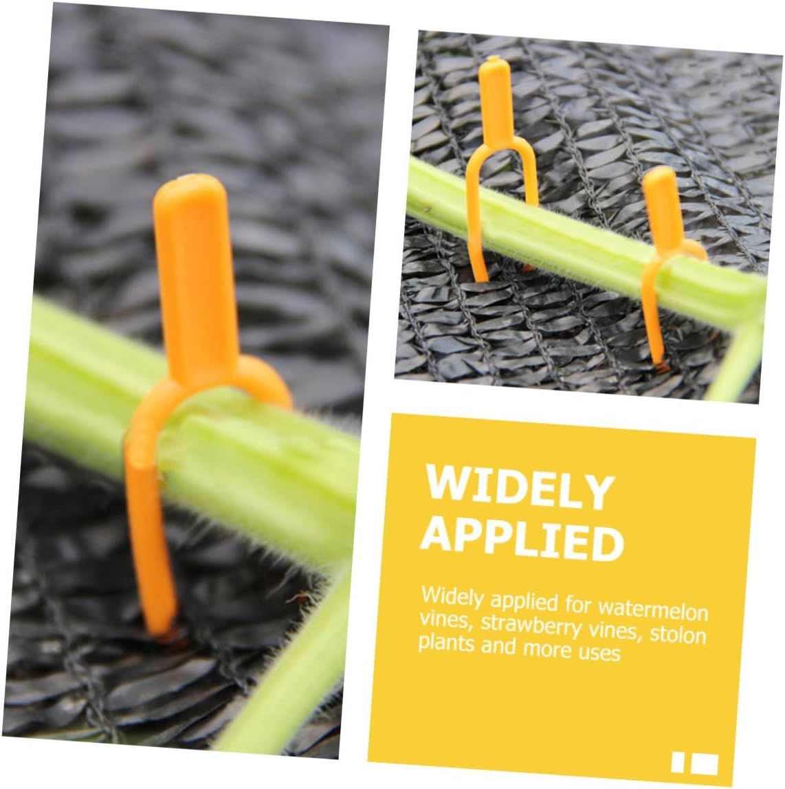 SEWOART 400Pcs Plant Fixing Clips Stolons Fastening Vines Clamps for Gardening Reusable Press Clips for Strawberries and Climbing Plants image number 1