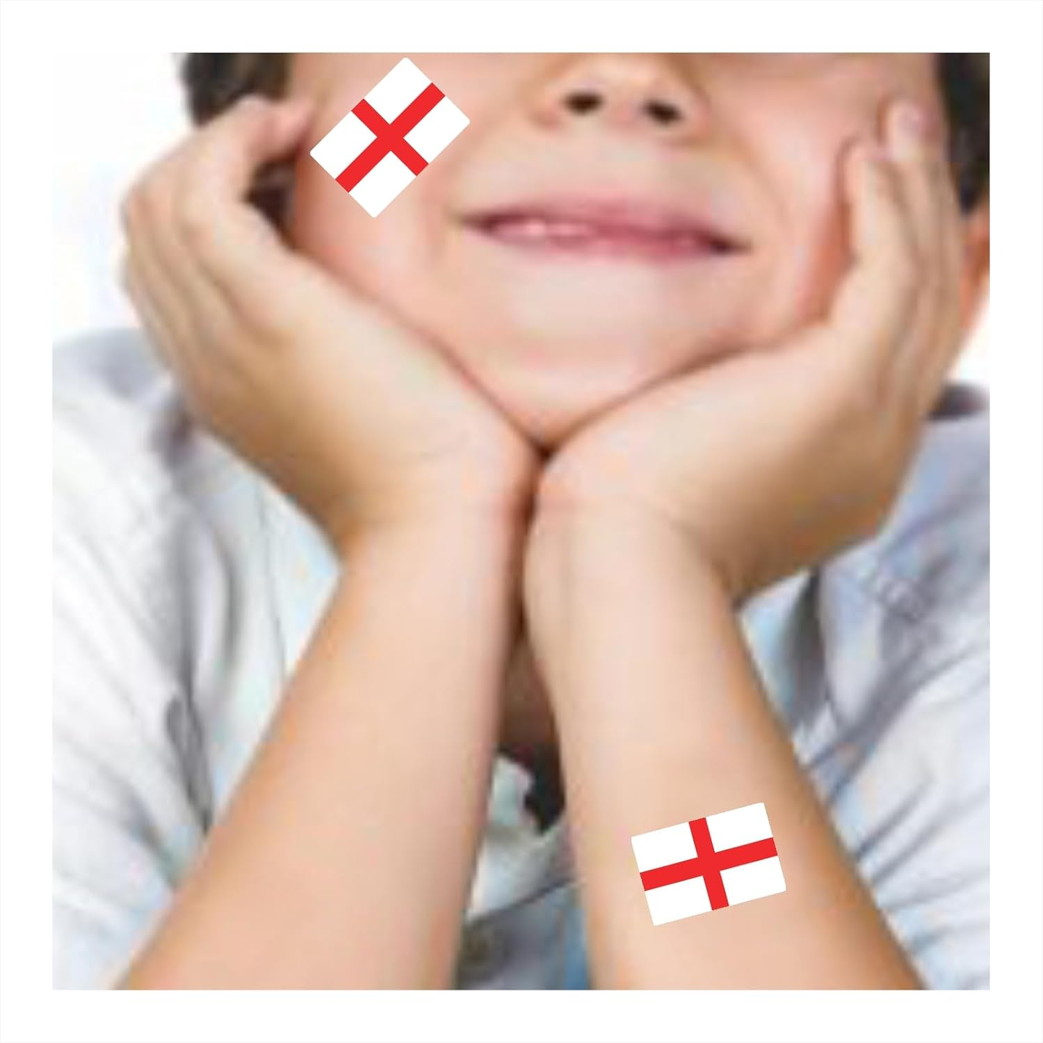 Womaha 30 Temporary England Flag Tattoos Fans Face Tattoo Stickers for Adults Kids Group Activity Props
