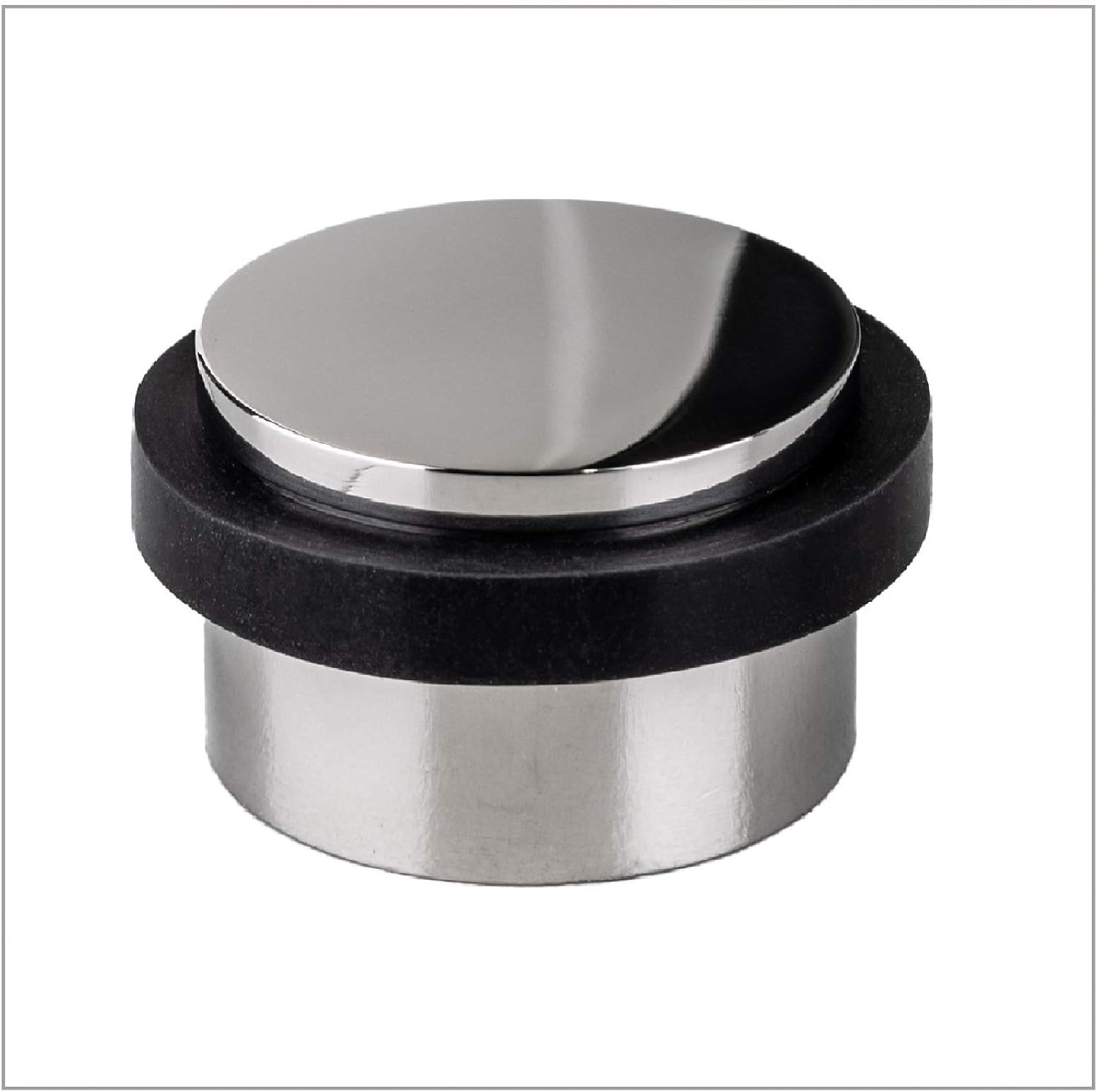 EVI Herrajes | Brass Door Stopper | &Oslash;35X13Mm | Floor Mounted | Adhesive Installation | White Protection | Great Adherence | Mod I-203-BLMT