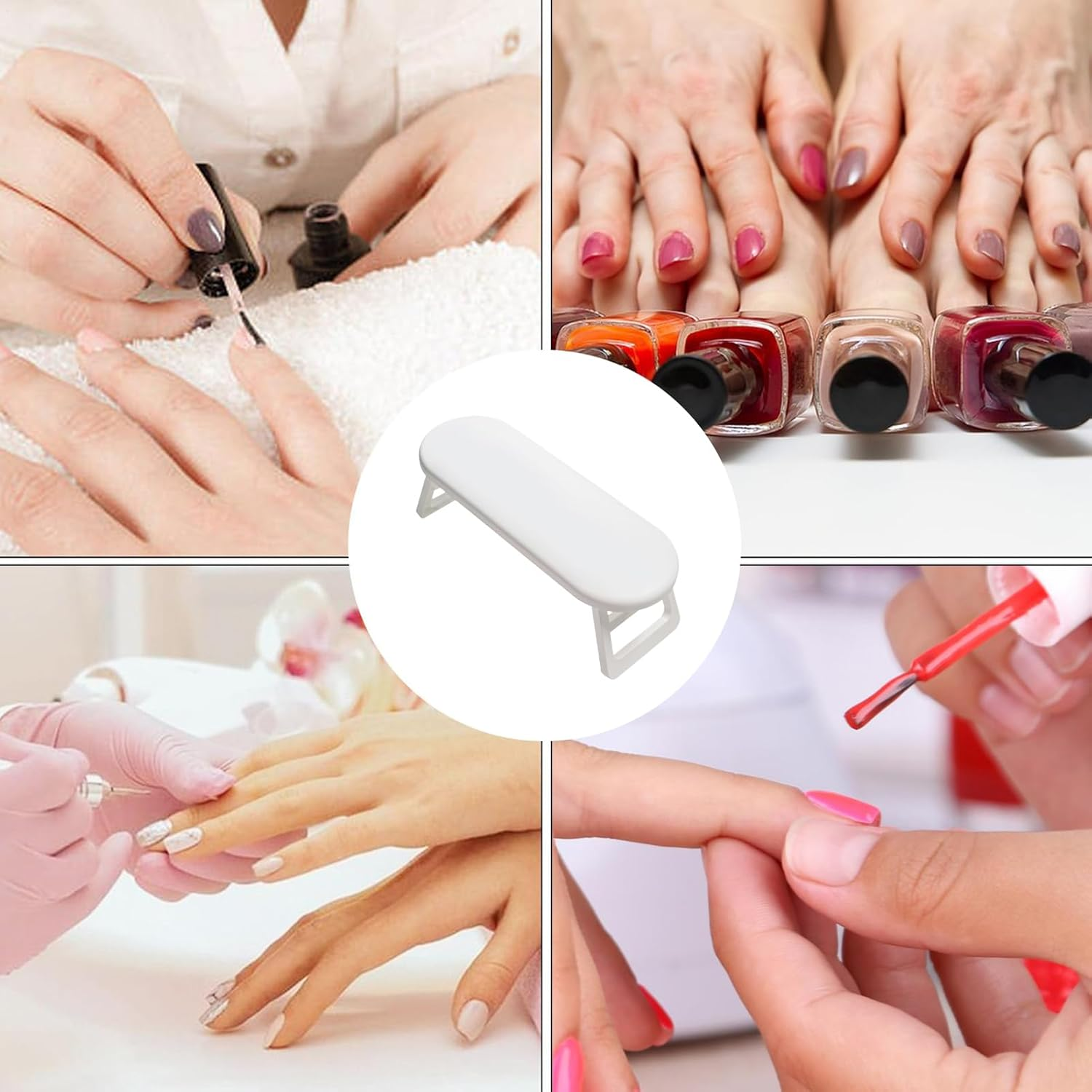 Nail Tech Arm Rest Foldable | Non-Slip Arm Cushion for Manicure,Portable Ergonomic Hand Rest for Home Outdoors Salon Work Station Beginners Manicure Pedicure image number 1