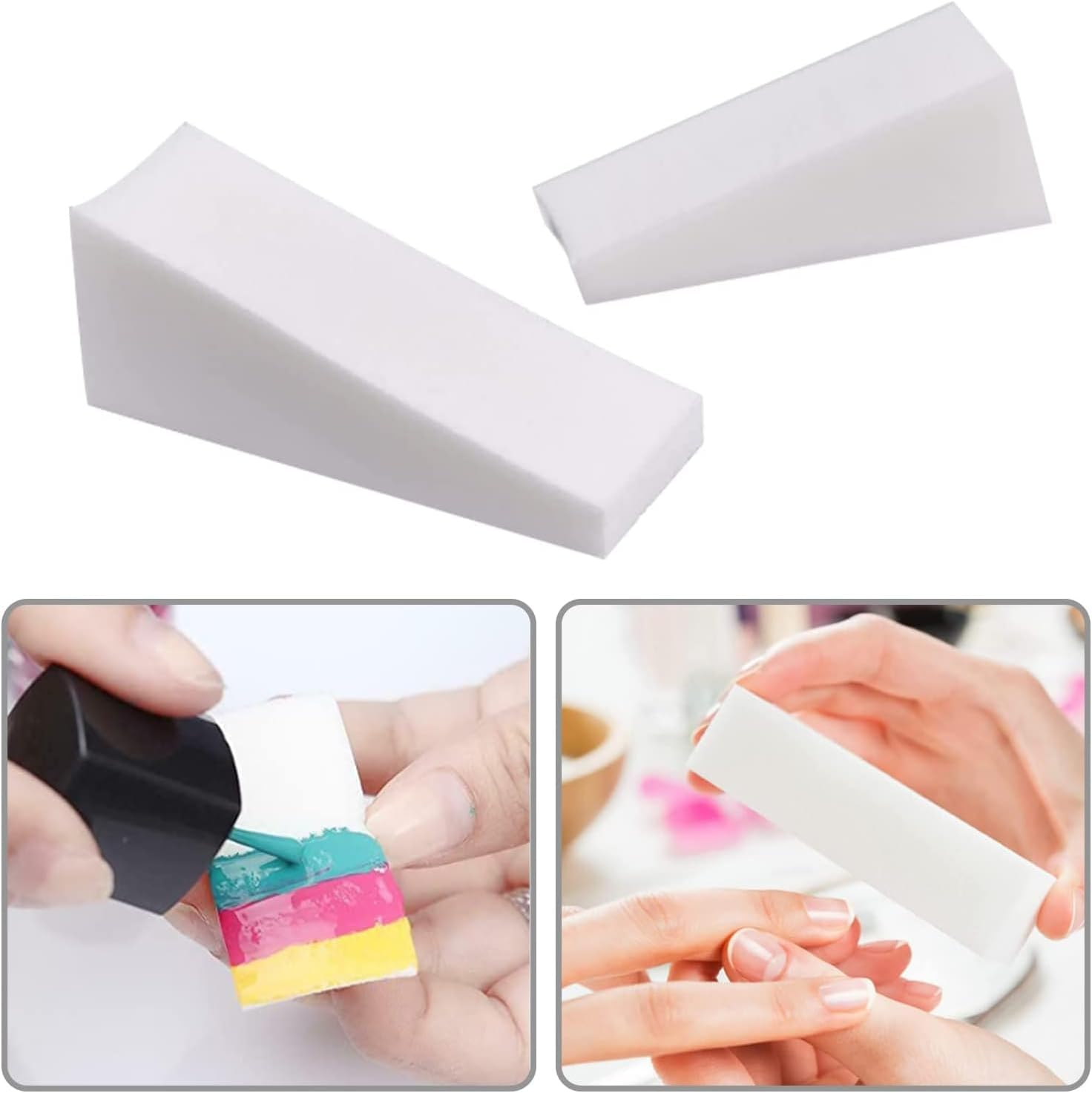 Flyanzebi Triangle Shape Make up Wedge Sponges, 48Pcs, Multicolor, Triangular, Sponge, Wet/Dry Use, Blending Makeup, Applying Foundation/Concealer image number 4