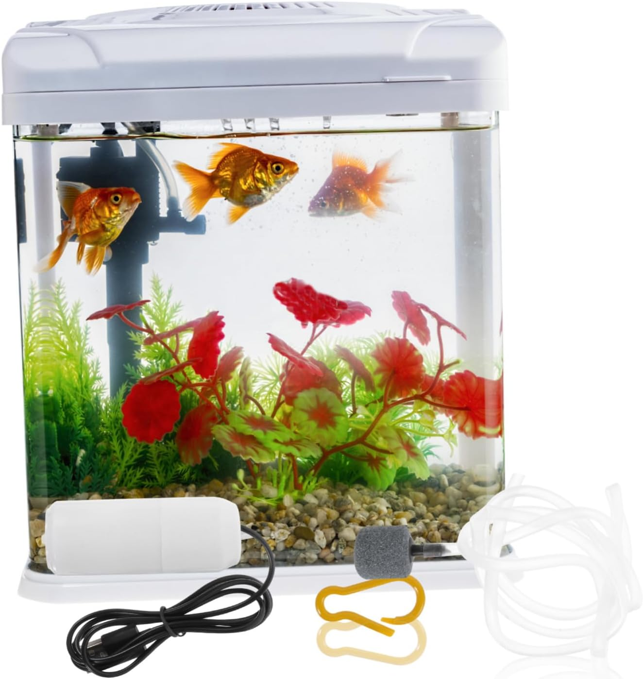 NUOBESTY Mini USB Mute Oxygen Pump for Fish Tank Plastic Aquarium Aerator Compact Air Pump for Home and Outdoor Use Suitable for Various Tank Quiet and Space-Saving Design image number 4