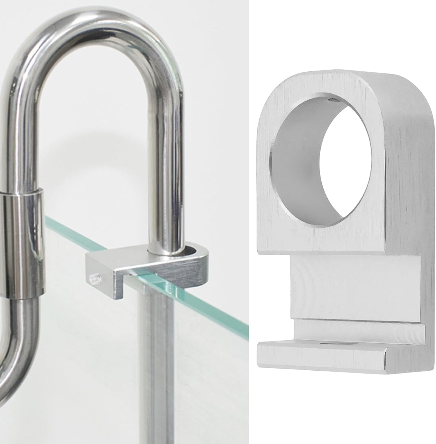 SING F LTD 2Pcs Aluminum Alloy Pipe Holder Clamp Distance 13Mm Aperture 18.5Mm for Aquarium Inlet and Outlet Pipes, M image number 5