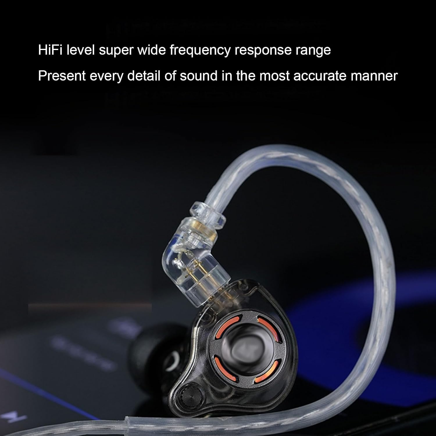 GOWENIC Wired Earbuds, 3.5MM Interface, Silver Plated Double Pin Cable, Immersive Sound, 25Db Noise Reduction, for Game Consoles, Pcs, Mobile Devices and Tablets image number 3