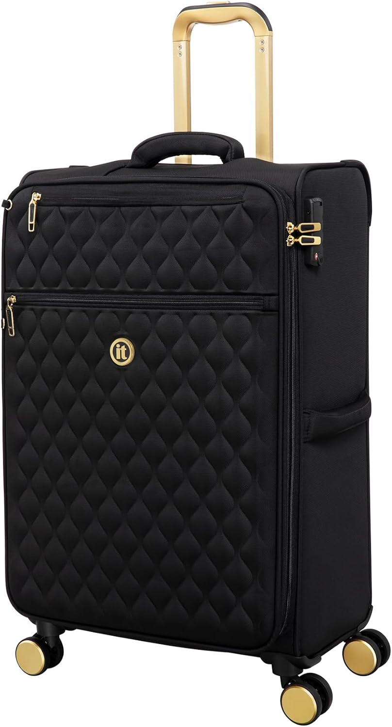 It Luggage Glimmering 28" Softside Checked 8 Wheel Expandable Spinner