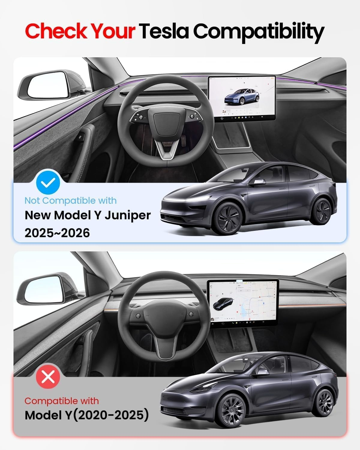 2025 Tesla New Model Y Juniper Sunshade Roof [No Gaps, No-Sagging] Magnetic-Mid Design Tesla Y Must-Have Accessories Heat Insulation Foldable Glass Shade for New Model Y Only, Beige Gray (Beige Gray) image number 3