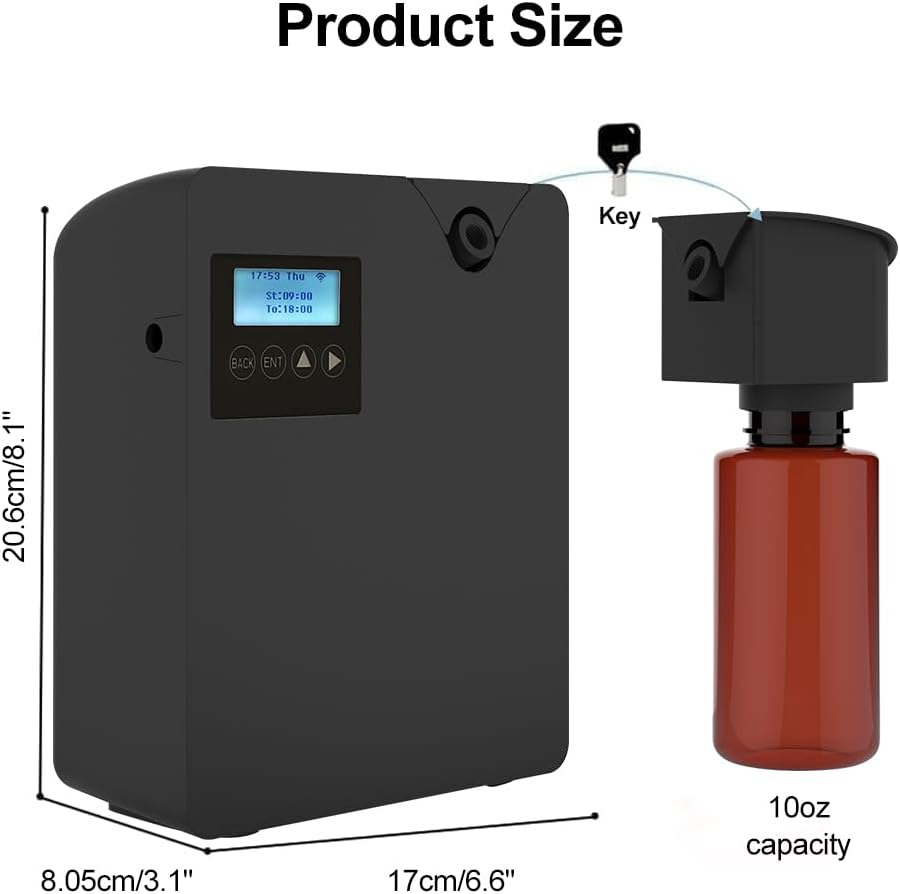 CHAOFLIGHT Smart Scent Air Machine Air Diffuser with Cold-Air Tech for Home, Waterless Essential Oil Diffuser 300Ml, HVAC Diffuser for Essential Oils for Large Room, Business, Office, Spa Room (Black) image number 4