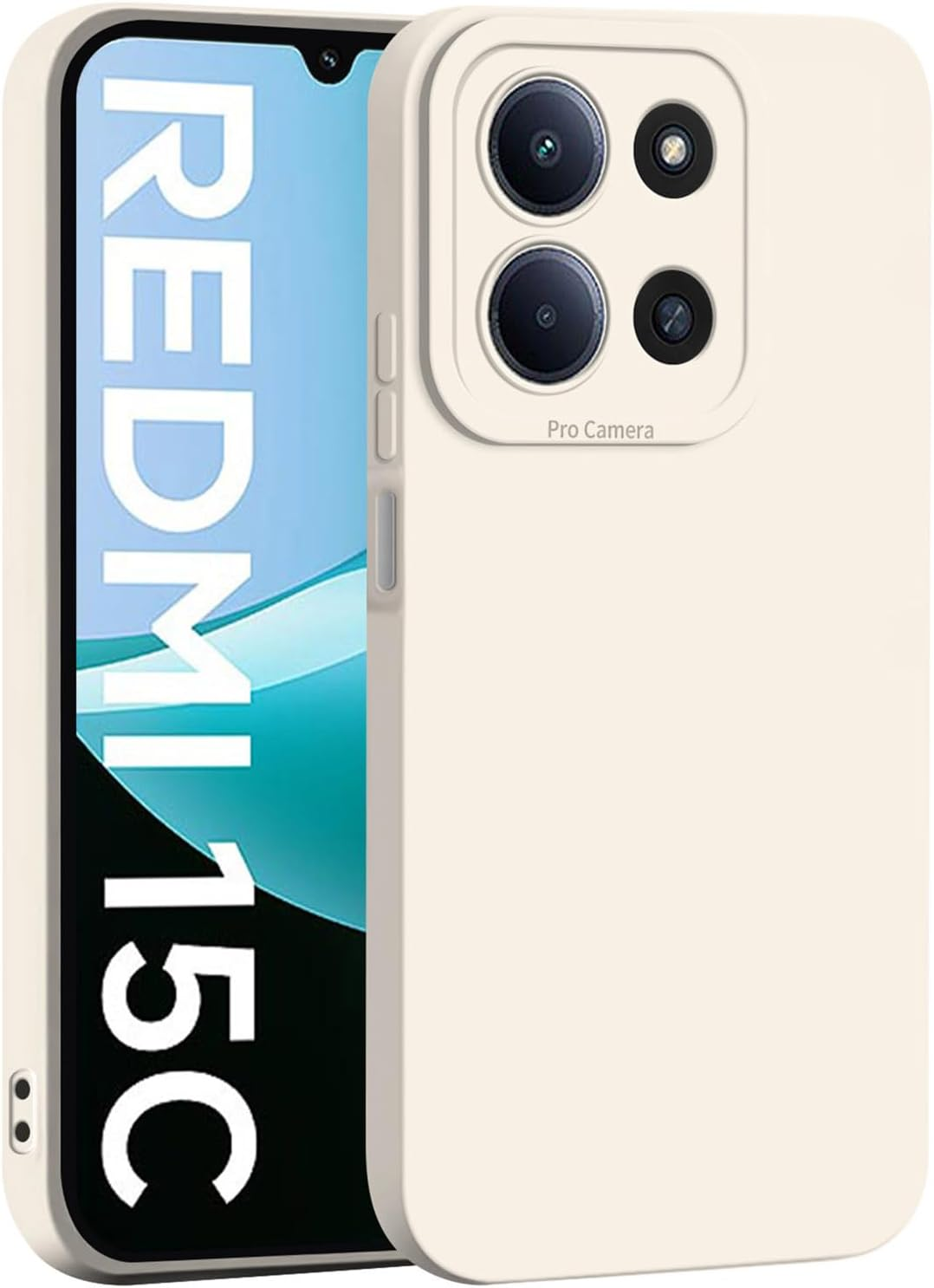 ILING Liquid Silicone Case for Xiaomi Redmi 15C 5G/4G/POCO C85, Simple Plain Ultra Thin Soft TPU Bumper Shockproof Scratch-Resistant Protective Case Matt Elegant Women'S Mobile Phone Case (Pink)