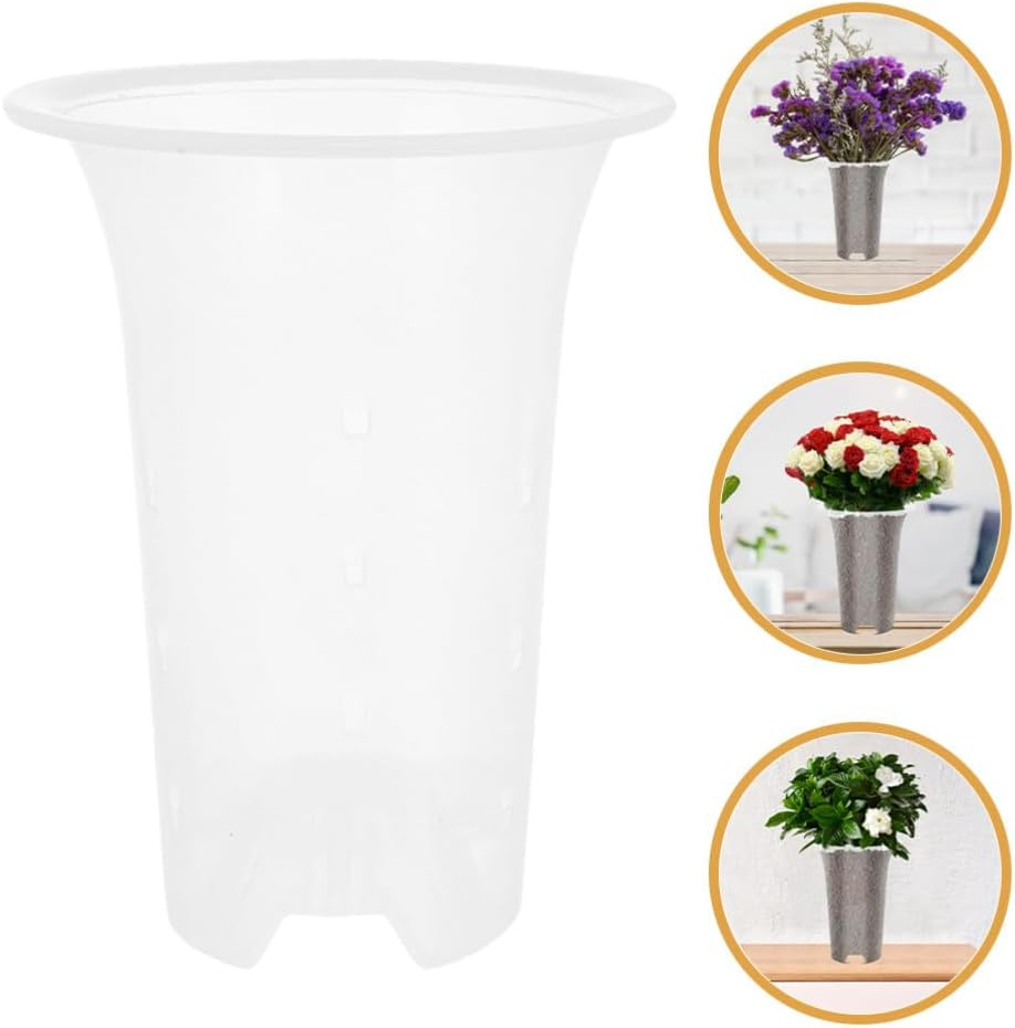 SUPVOX 8Pcs Orchid Flower Pots Transparent Planting Containers Material Ventilated Design for Use for Propagation and Home Gardening image number 1