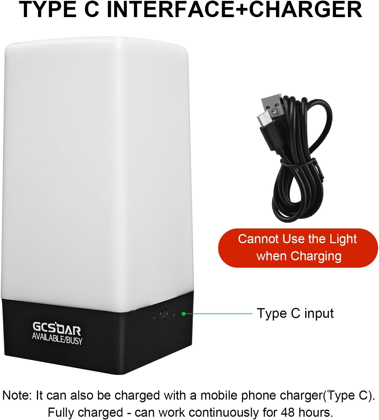 GCSOAR Busy Light for Office Use Do Not Disturb and Other Status LED Light Indicator(Usb Cable)