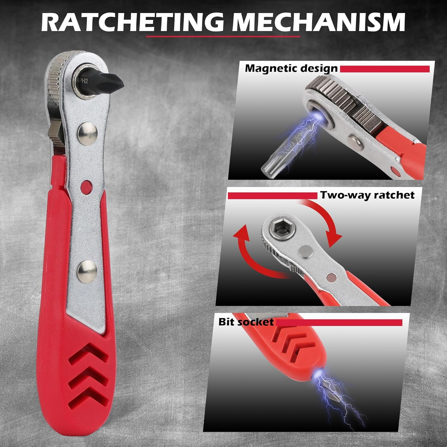 232-Piece Ultimate Screwdriver Bit Set - Security Bit Set, Magnetic Bit Set, Nut Driver, Ratchet Wrench image number 6