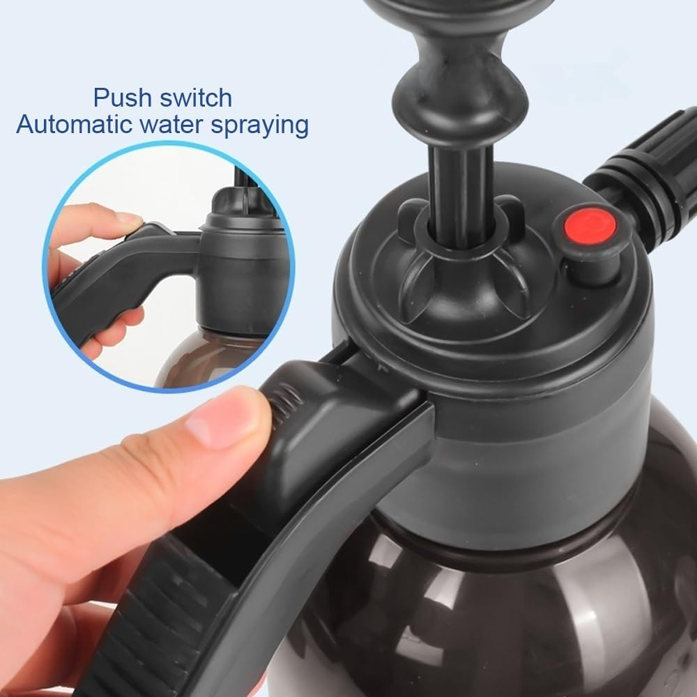 MTSDM Foam Sprayer, 2L Multipurpose Portable Car Wash Pressure Spray Bottle, Large Capacity Pump Sprayer with Two Nozzles Options, Pump Sprayer for Car Detailing & Washing and Garden Watering
