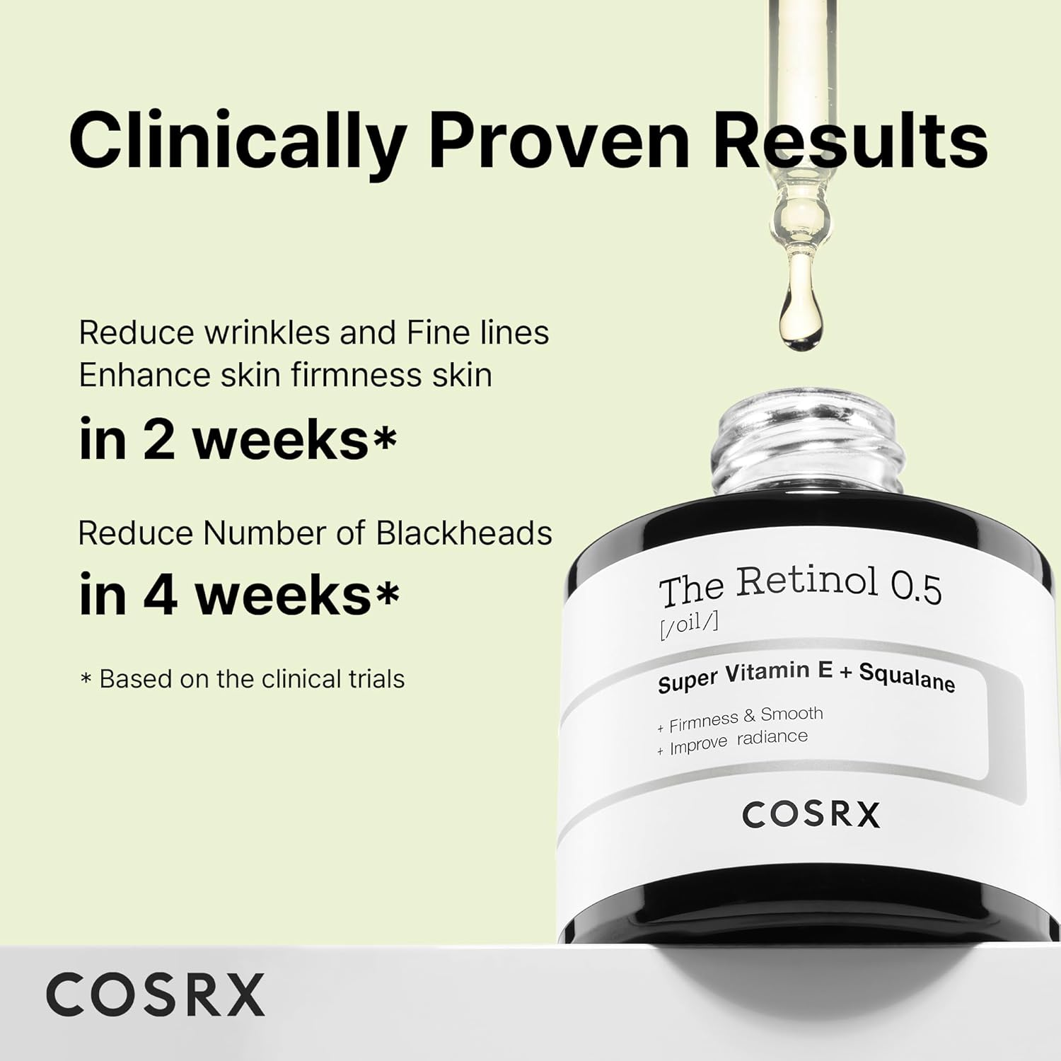 COSRX Retinol 0.5 Oil, Anti-Aging Serum with 0.5% Retinoid Treatment for Face, Reduce Wrinkles, Fine Lines, and Signs of Aging, Gentle Skin Care for Day and Night, Not Tested on Animals, No Parabens image number 4