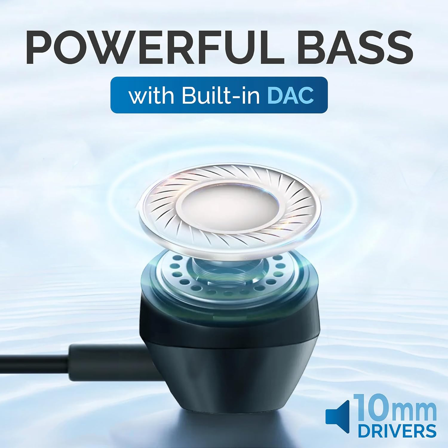 Philips E1105BK Hifi In-Ear Headphones In-Ear Volume Control Black