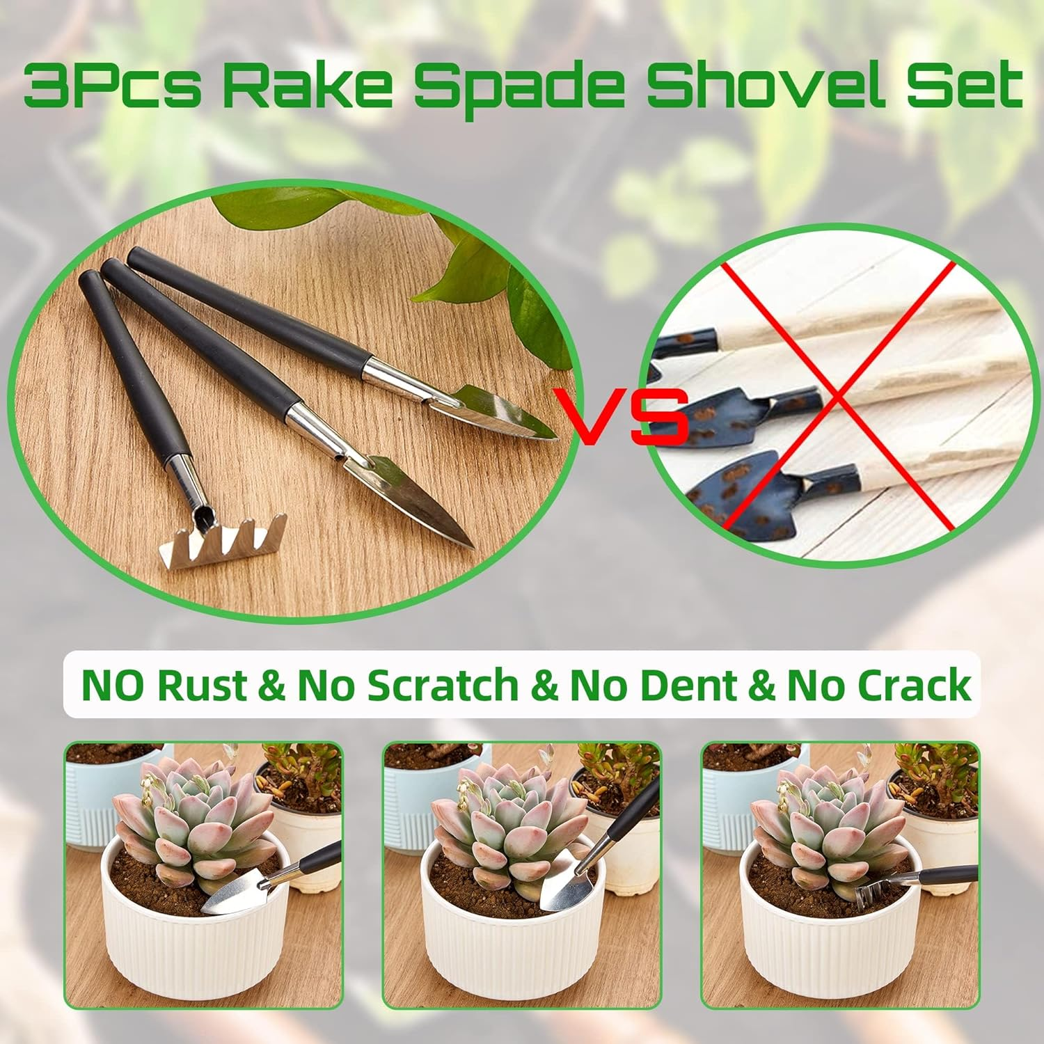 Bonsai Tree Kit, Garden Tools Set 16 PCS Succulent Kit Bonsai Hand Tool Set Bonsai Starter Kit Gardening Trimming Tools Include Pruning Shears, Carbon Bonsai Scissors, Wire, Rake Shovel Leaf Cutter image number 5