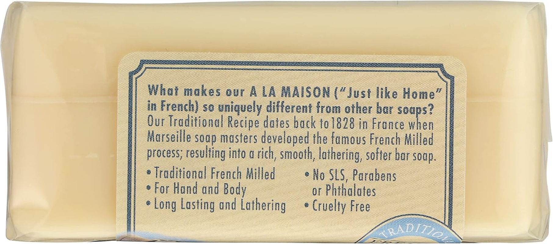 A La Maison - Traditional French Milled Bar Soap Fresh Sea Salt - 8.8 Oz. image number 4