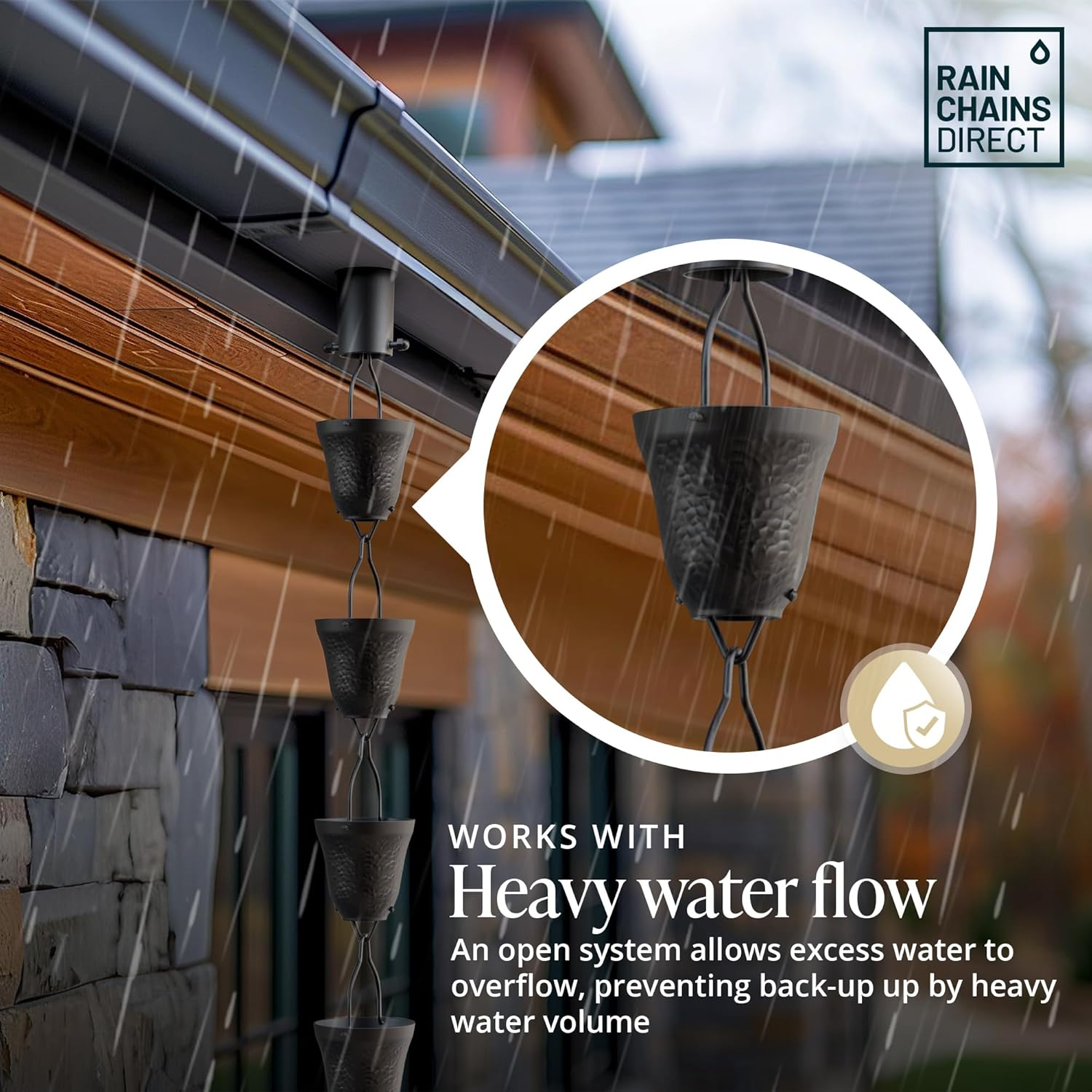 Contempo Rain Chain (Black)