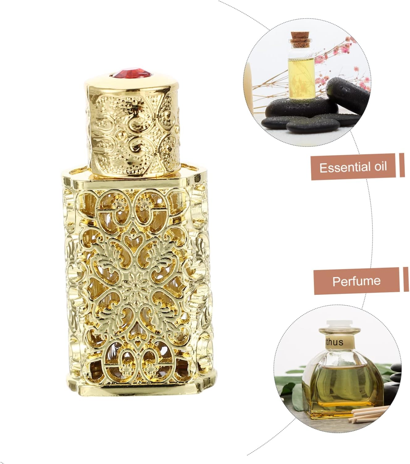 3Pcs Metal Spray Bottle Perfume Dispenser Essential Oil Storage Bottle for Travel image number 5