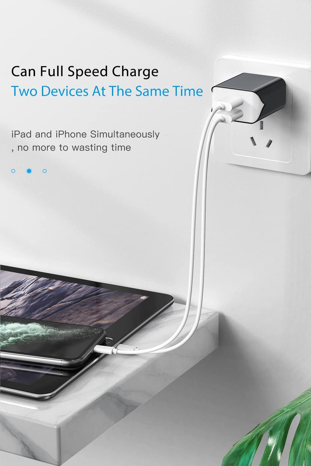 SCHITEC USB Wall Charger 4 Pack 5V/2.1A Dual 2 Port USB Plug Portable AU Mains Power Adapter Charger Compatible with Iphone Xs/X / 8/8 plus / 7 / 6S / 6S Plus, Pad, Galaxy Note 5 / Note 4, HTC, Moto image number 5