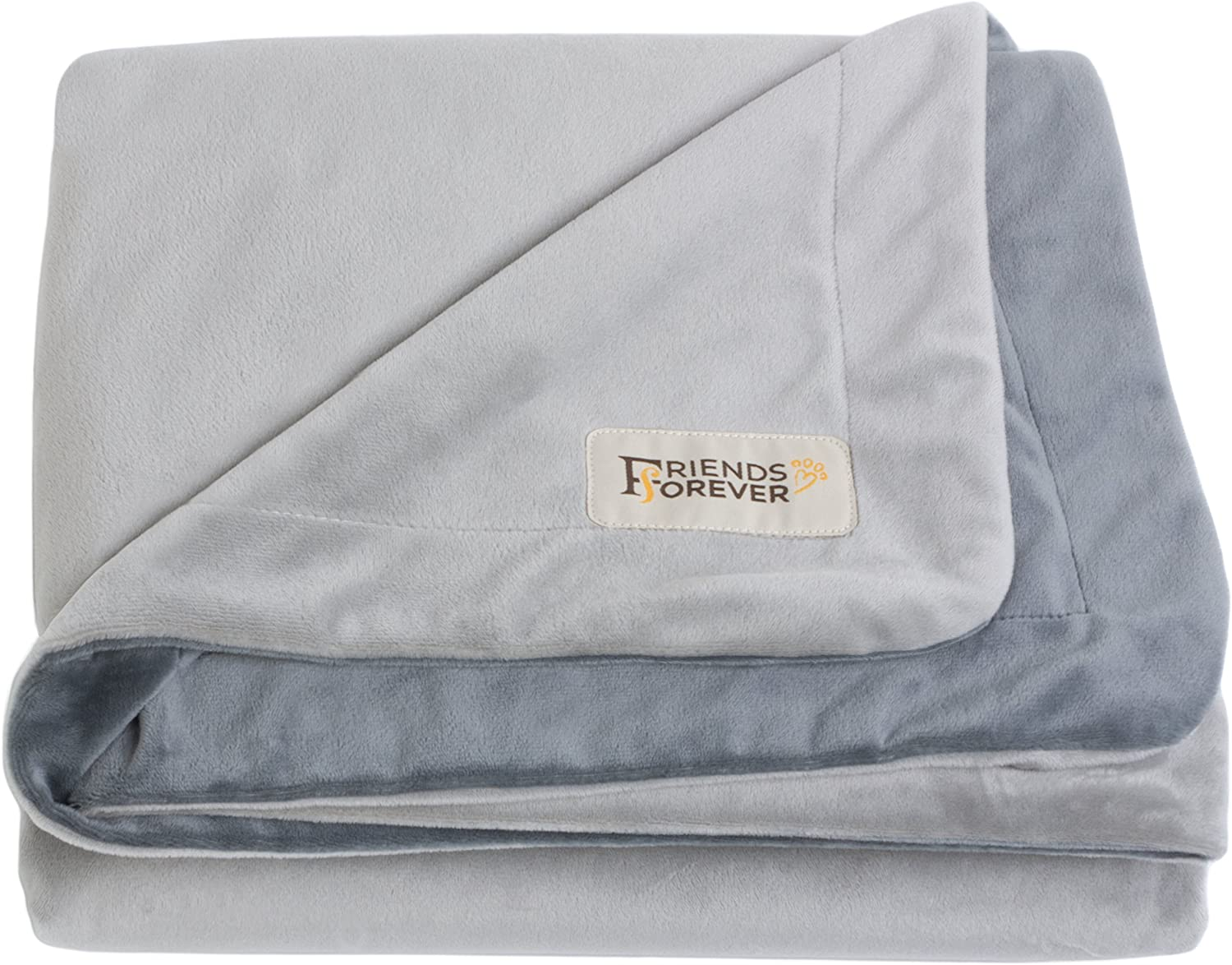 Friends Forever Durable Dog Blanket for Couch Protection, Two Tone Reversible Pet Hair Resistant Blanket for Dogs Cats Bed Kennel Crate Car Seat - Soft Velvet, Warm Fleece, Bailey 53" X 42" image number 2