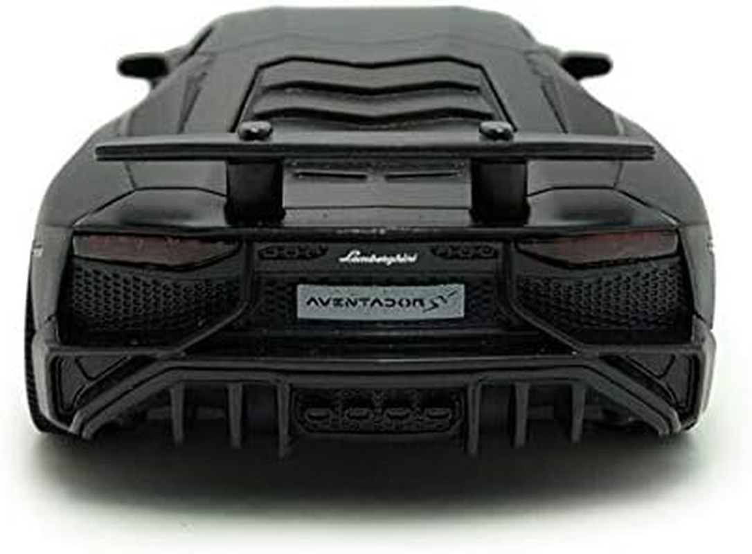 Lamborghini Matt Black Aventador LP 700-4 1:38 5" Pull Back Diecast Car image number 4