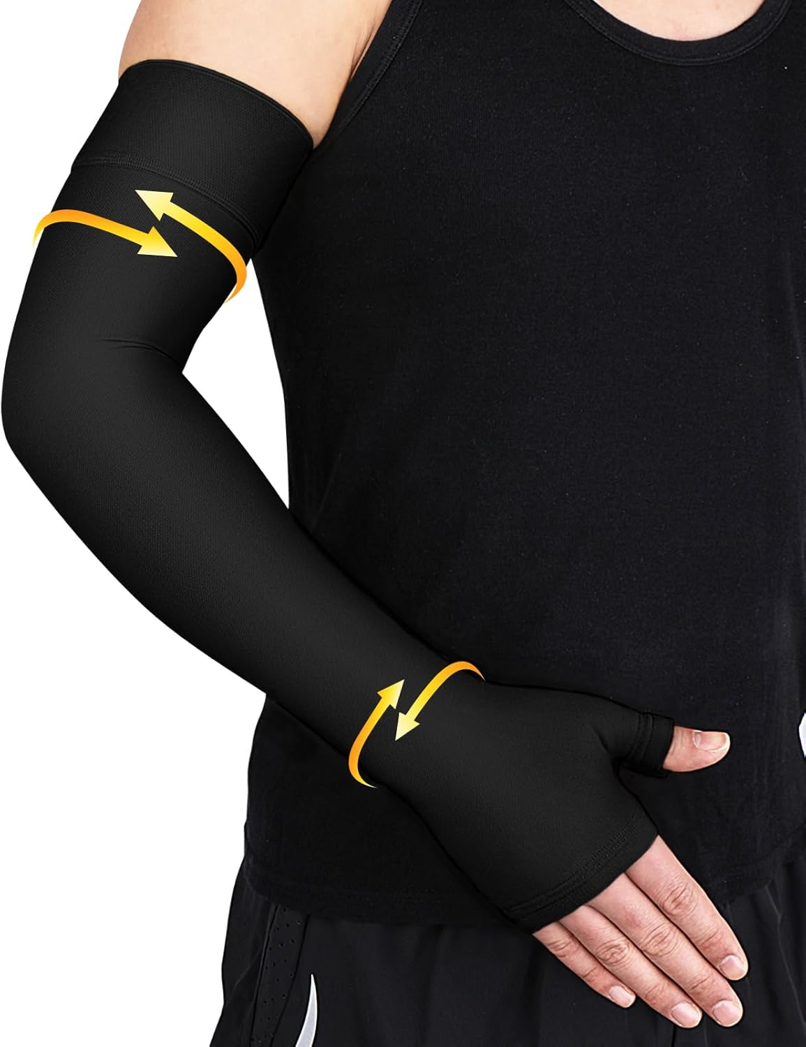Beister Lymphedema Medical Compression Arm Sleeve with Gauntlet for Men & Women (Single), 20-30 Mmhg Full Arm Support